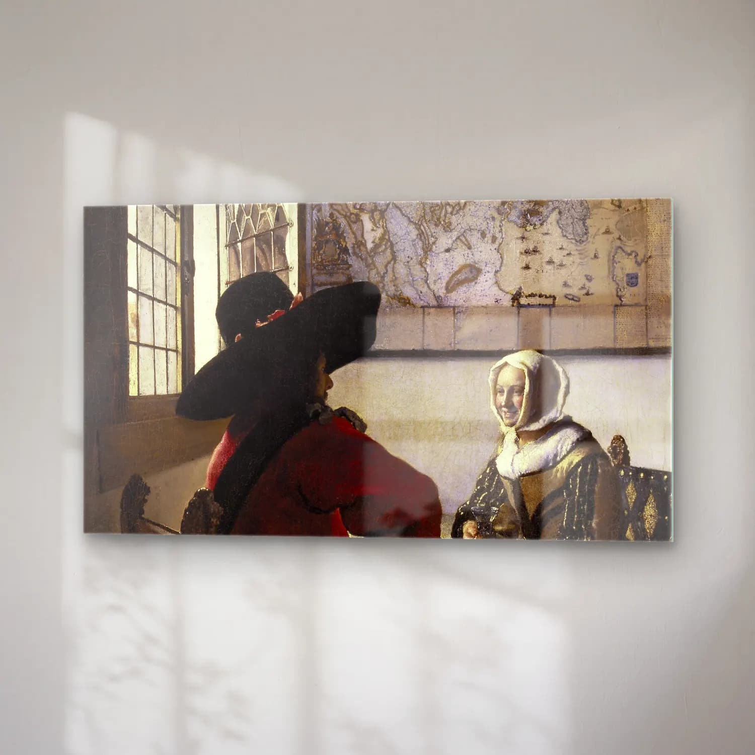 Johannes Vermeer – Officer and Laughing Girl cam tablo — sağ açıdan görünüm