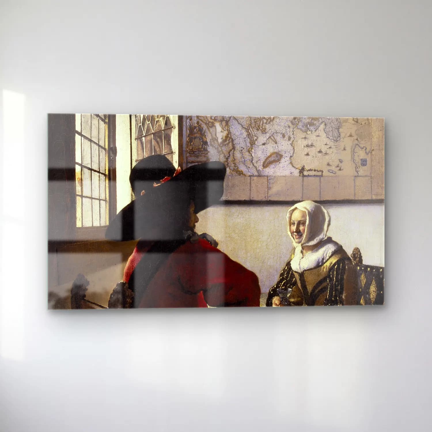 Johannes Vermeer – Officer and Laughing Girl cam tablo — sol açıdan görünüm