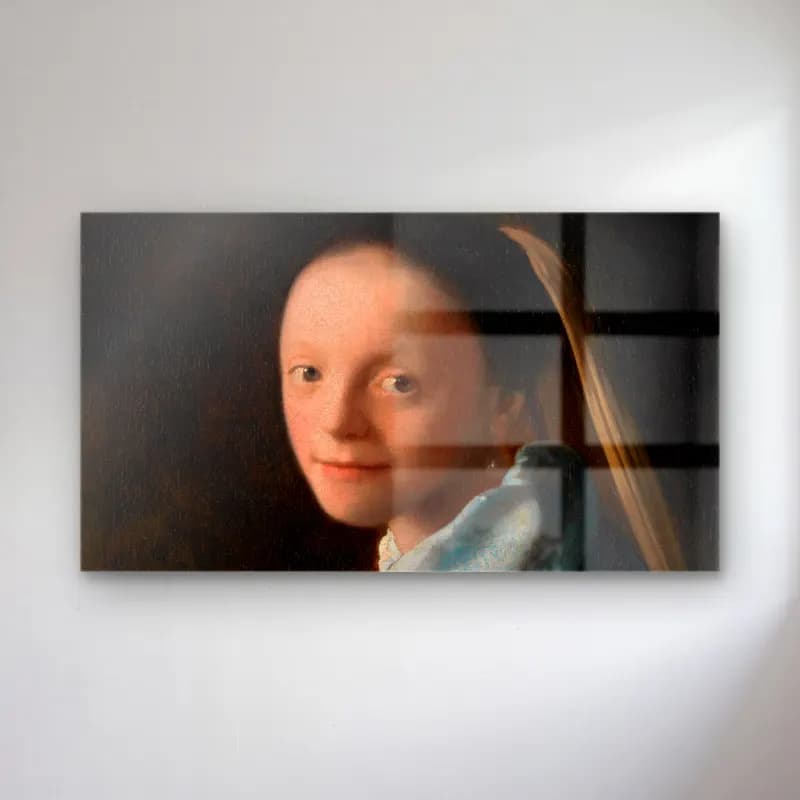 Johannes Vermeer – Study of a Young Woman cam tablo — Johannes Vermeer – Study of a Young Woman — yağlı boya kız çocuğu portresi