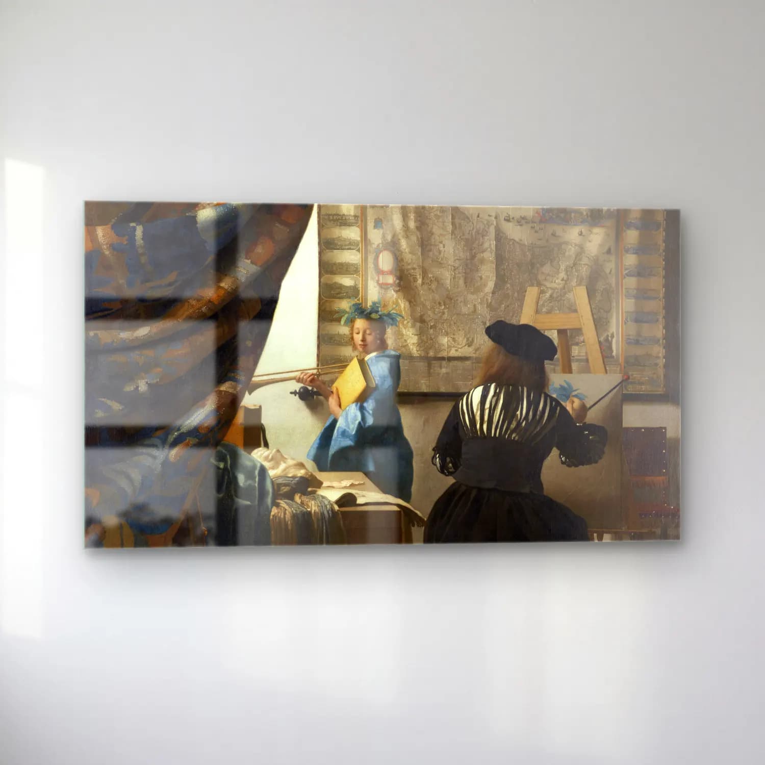 Johannes Vermeer – The Allegory of Painting cam tablo — sol açıdan görünüm