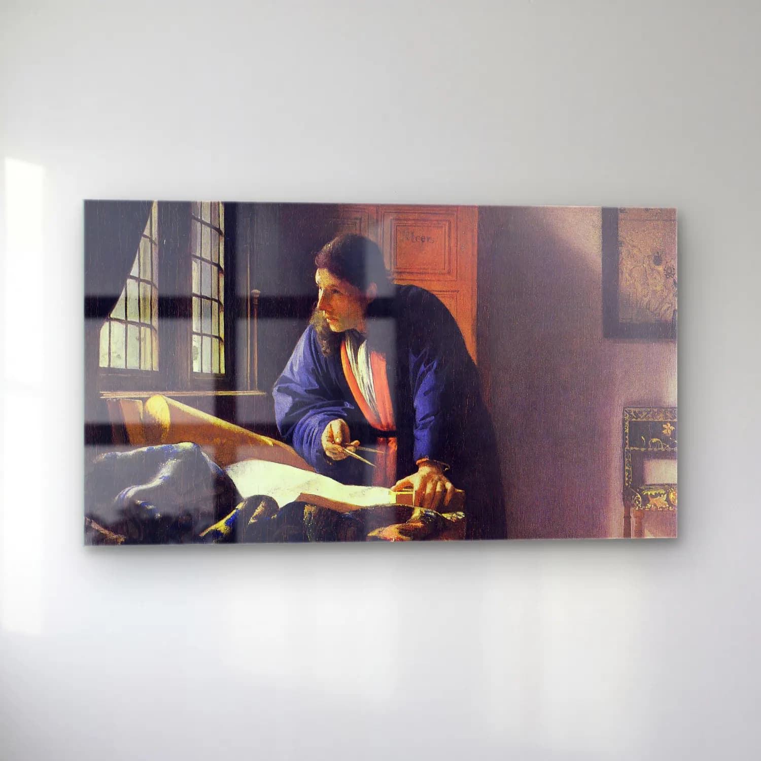 Johannes Vermeer – The Geographer cam tablo — sol açıdan görünüm