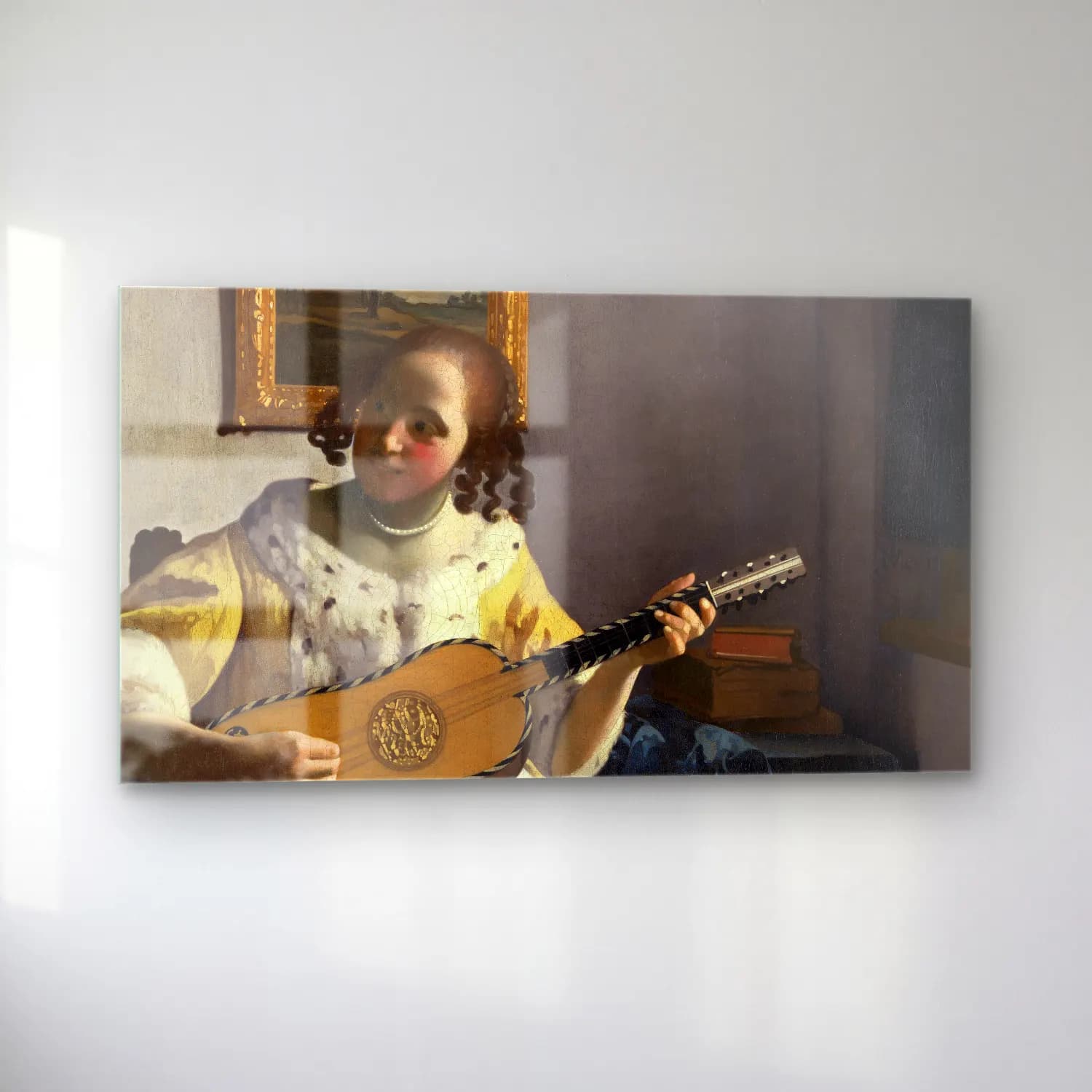 Johannes Vermeer – The Guitar Player cam tablo — sol açıdan görünüm