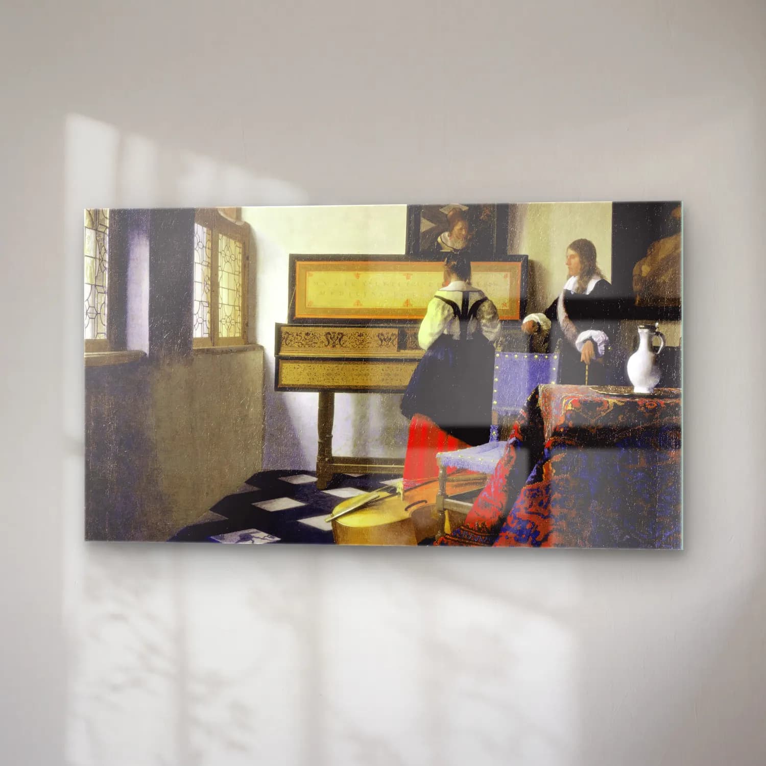 Johannes Vermeer – The Music Lesson cam tablo — sağ açıdan görünüm