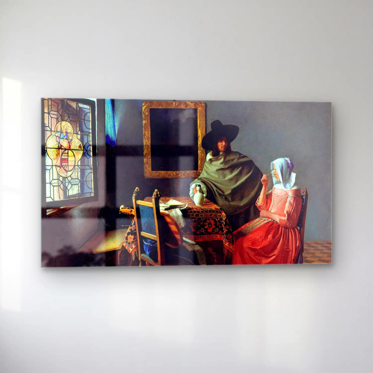 Johannes Vermeer – The Wine Glass cam tablo — sol açıdan görünüm