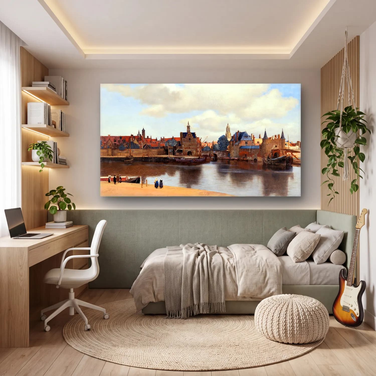 Johannes Vermeer – View of Delft cam tablo — genç odasında