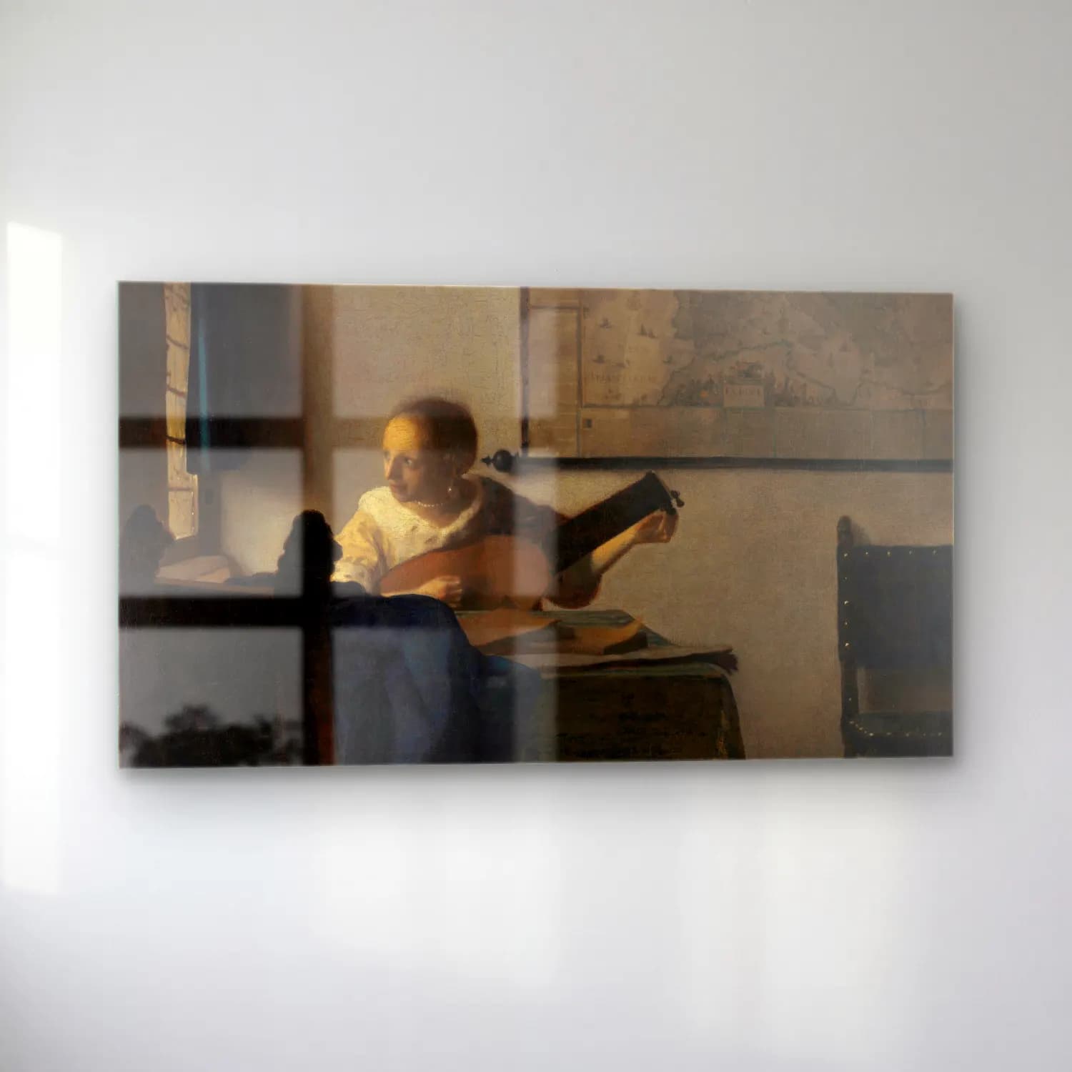 Johannes Vermeer – Young Woman with a Lute cam tablo — sol açıdan görünüm