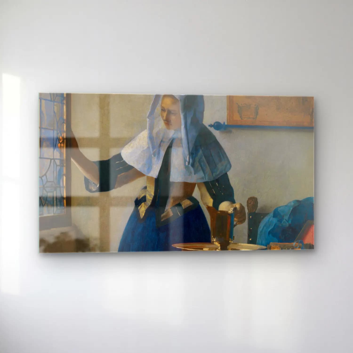 Johannes Vermeer – Young Woman with a Water Pitcher cam tablo — sol açıdan görünüm