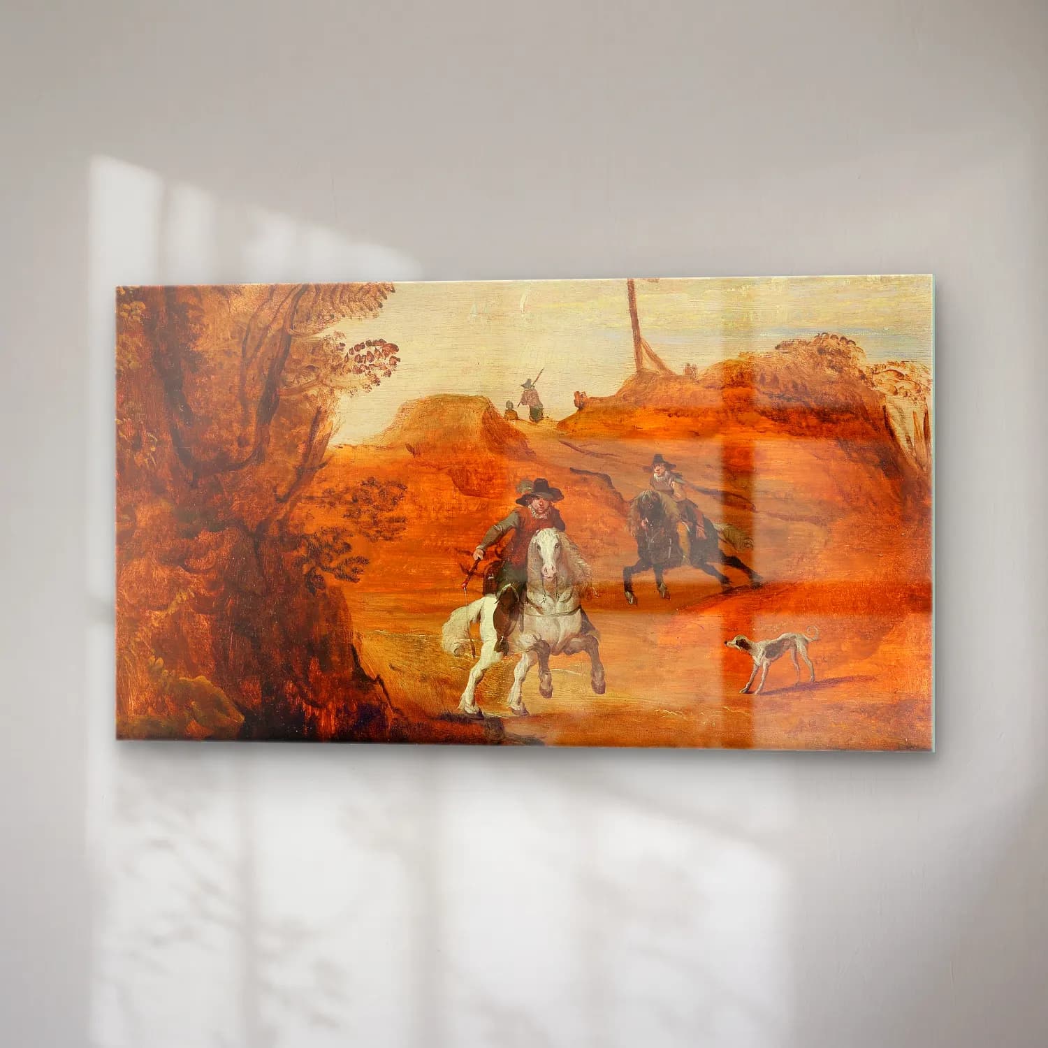 Joos de Momper – A landscape with horsemen cam tablo — sağ açıdan görünüm