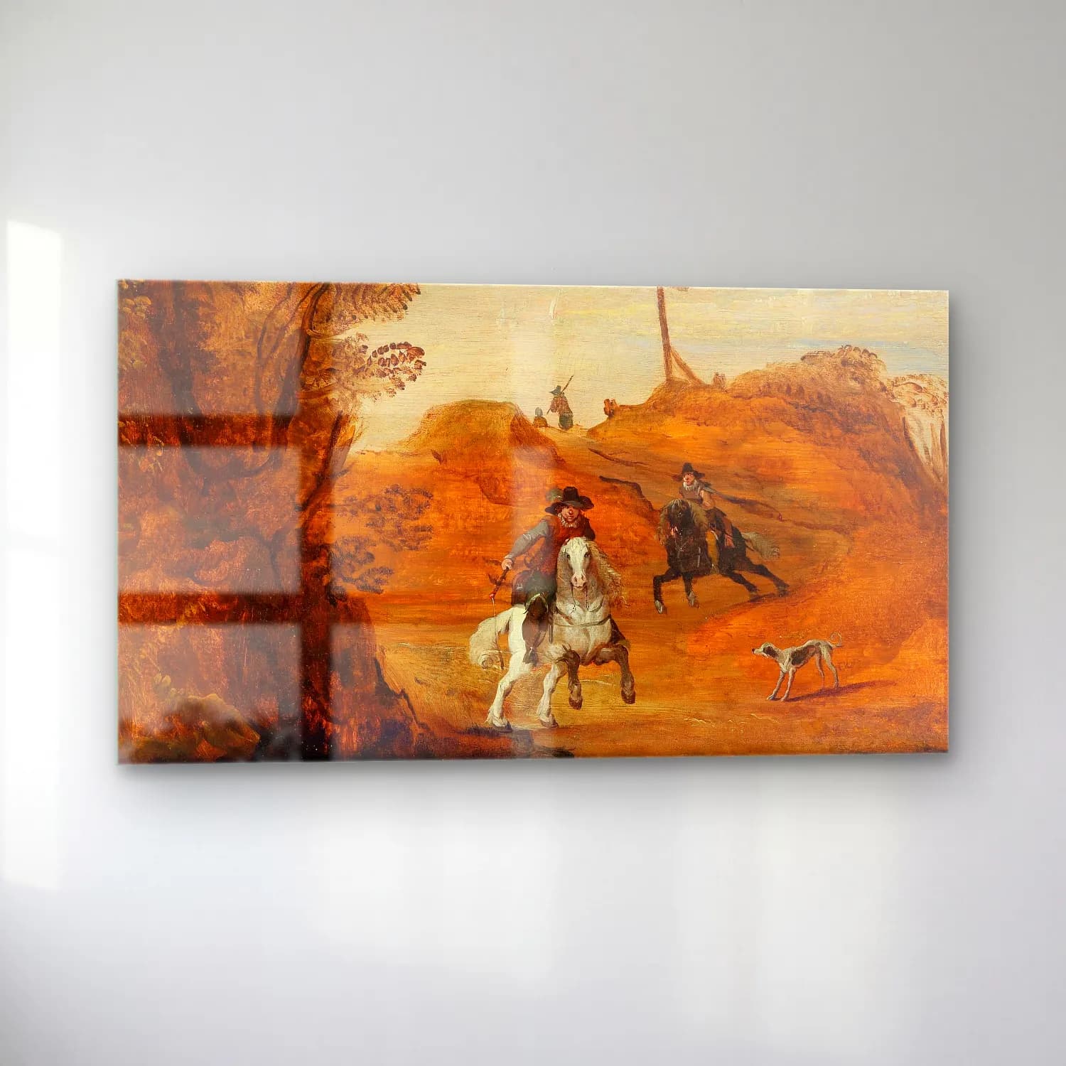Joos de Momper – A landscape with horsemen cam tablo — sol açıdan görünüm