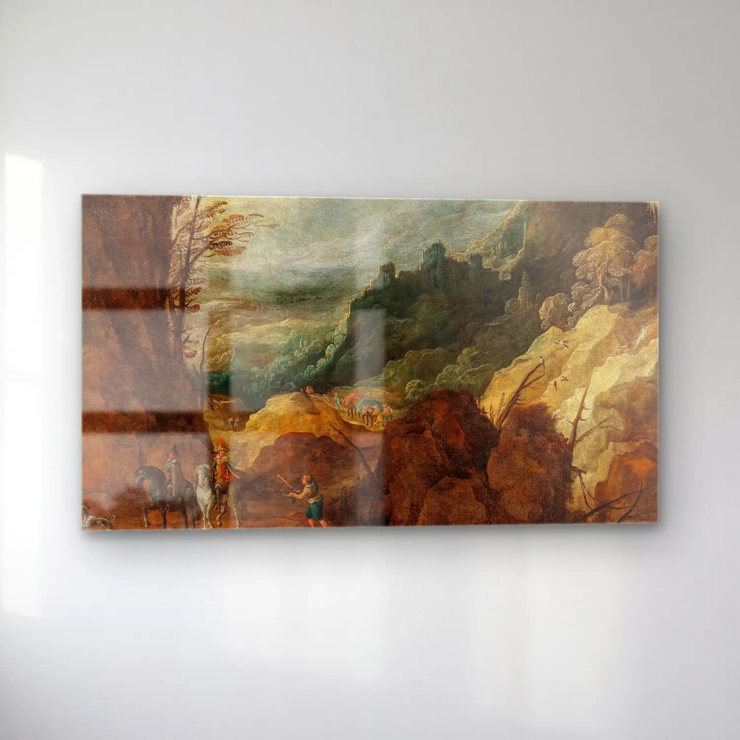 Joos de Momper – A mountainous landscape with travellers cam tablo — sol açıdan görünüm