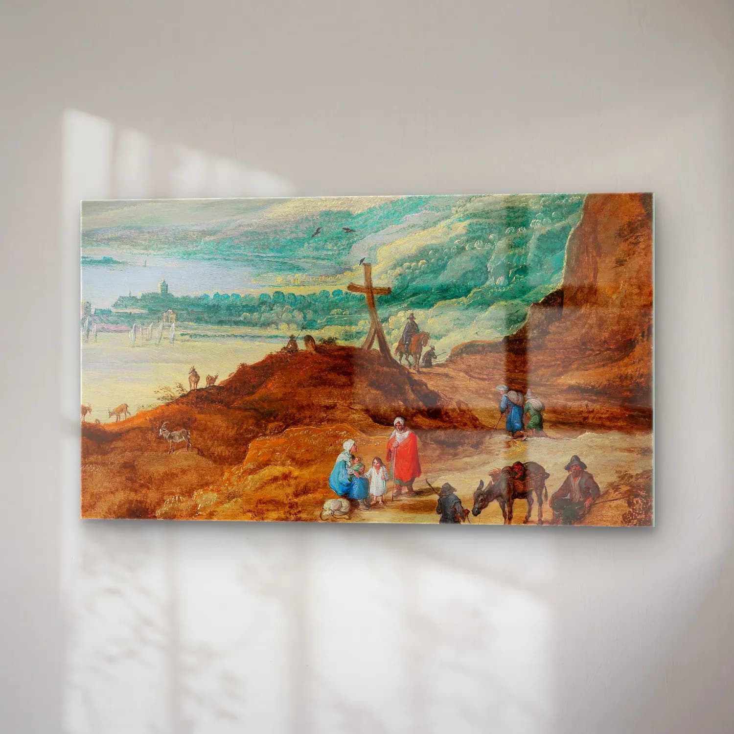 Joos de Momper – A wide mountainous landscape with travellers cam tablo — sağ açıdan görünüm