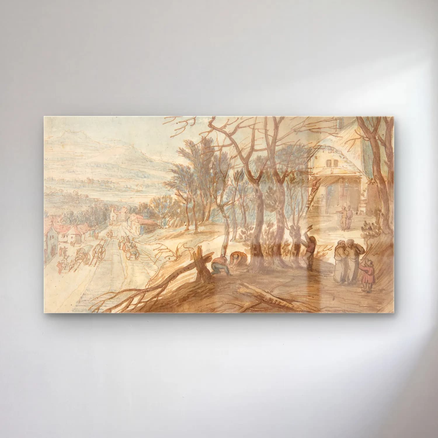 Joos de Momper – Allegory of the Months February and March cam tablo — Joos de Momper – Allegory of the Months February and March — suluboya mitolojik sahne