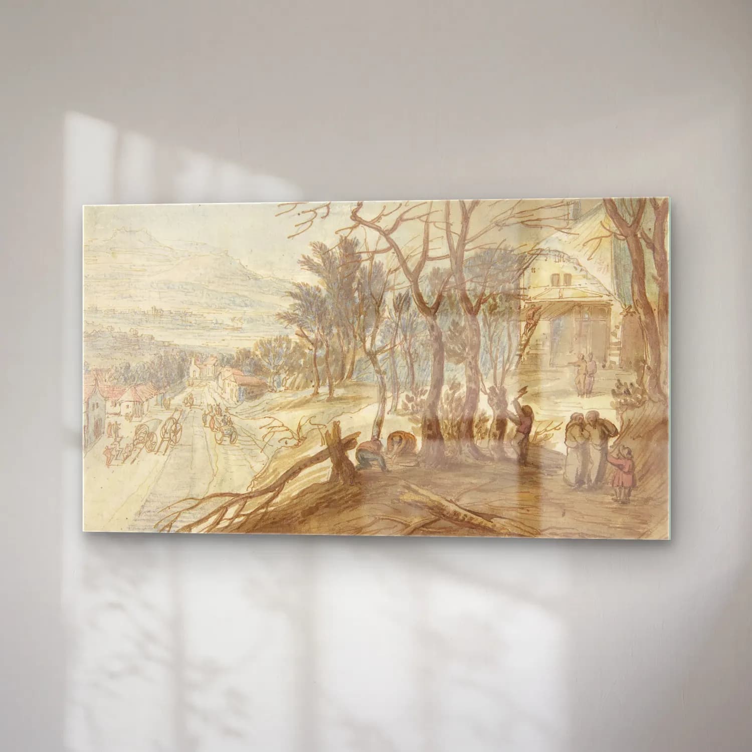 Joos de Momper – Allegory of the Months February and March cam tablo — sağ açıdan görünüm