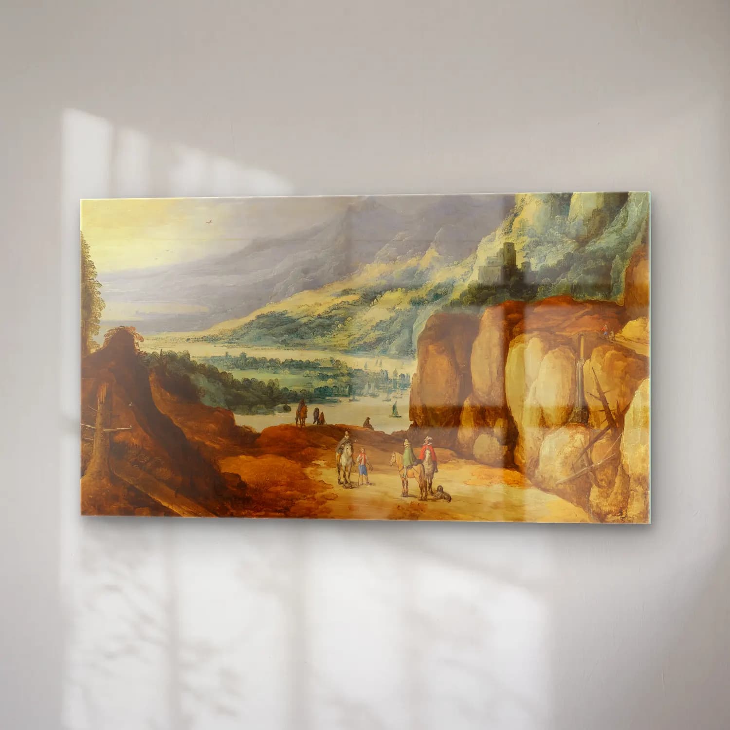 Joos de Momper – An Extensive Mountainous River Landscape With Horsemen… cam tablo — sağ açıdan görünüm