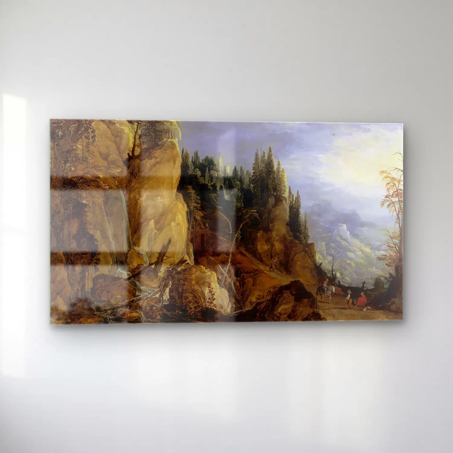 Joos de Momper – Mountain Landscape cam tablo — sol açıdan görünüm
