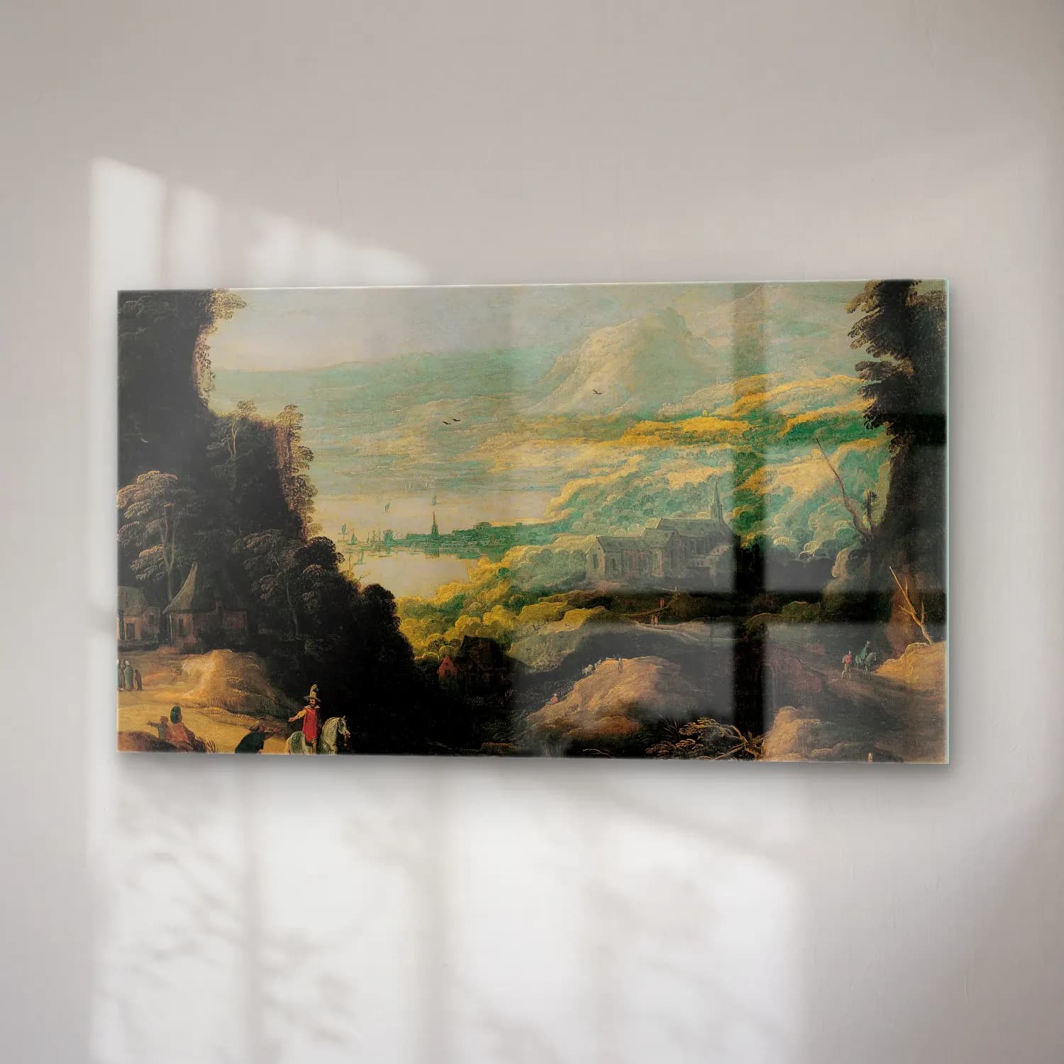 Joos de Momper – Mountain Landscape – Yeşil Tonlar cam tablo — sağ açıdan görünüm