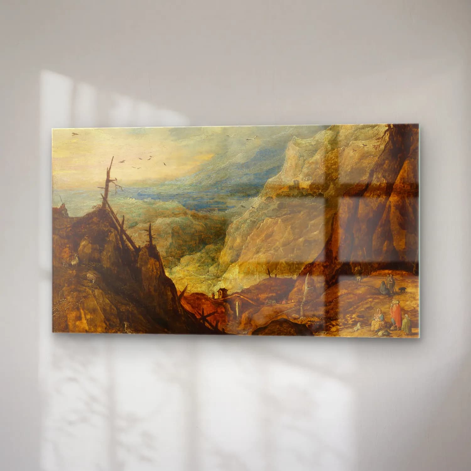 Joos de Momper – Mountain landscape with a broken tree cam tablo — sağ açıdan görünüm