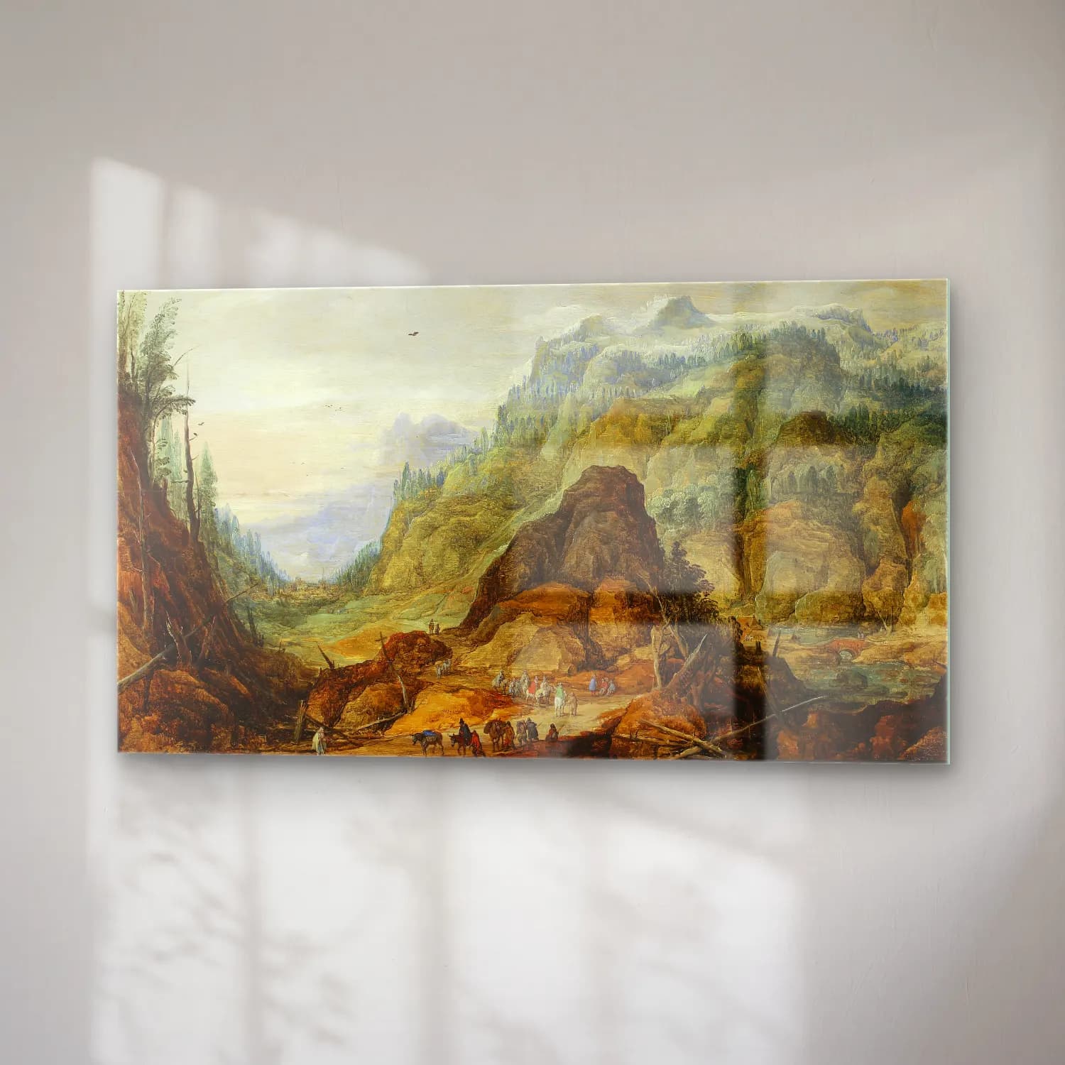 Joos de Momper – Mountain landscape with a caravan cam tablo — sağ açıdan görünüm