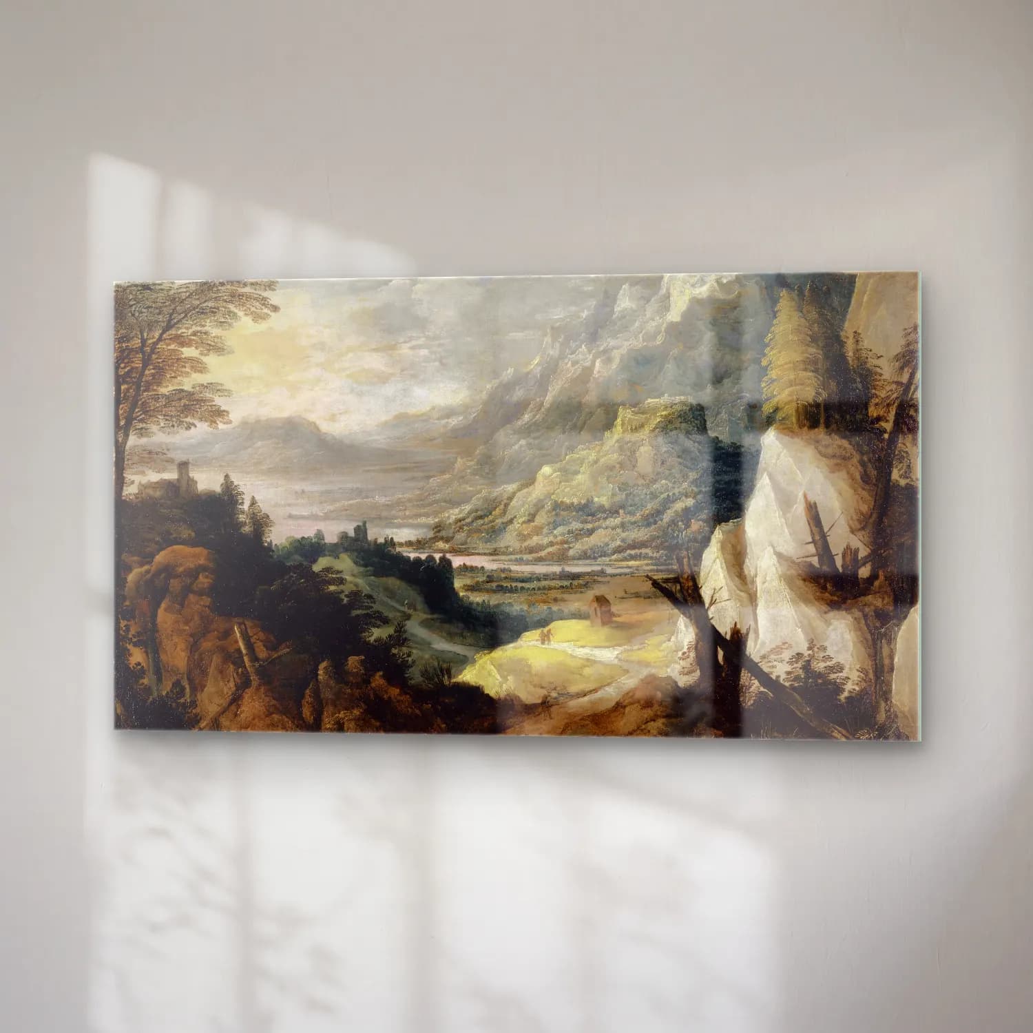 Joos de Momper – Mountainous Landscape cam tablo — sağ açıdan görünüm