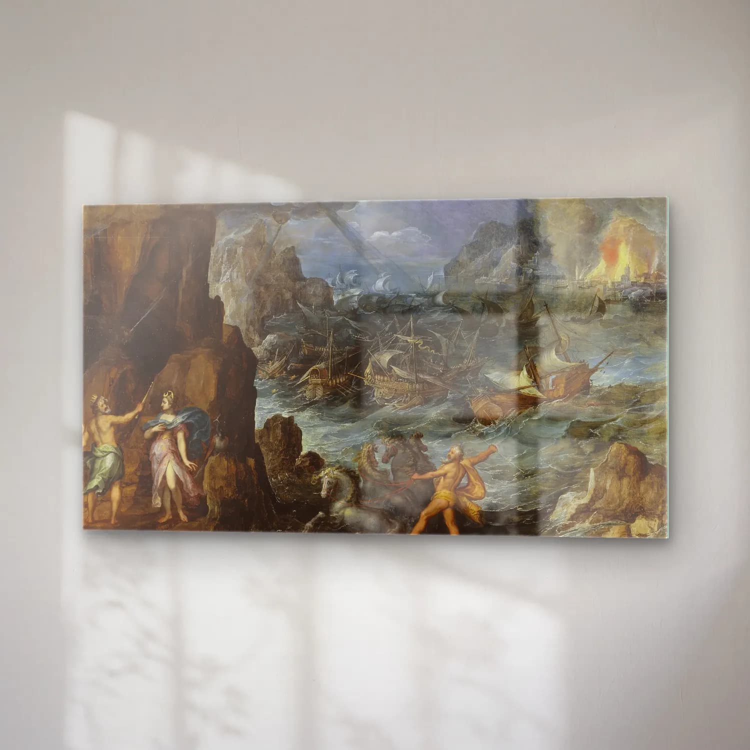 Joos de Momper – Shipwreck of the Greek Fleet on the Voyage Home from Troy cam tablo — sağ açıdan görünüm