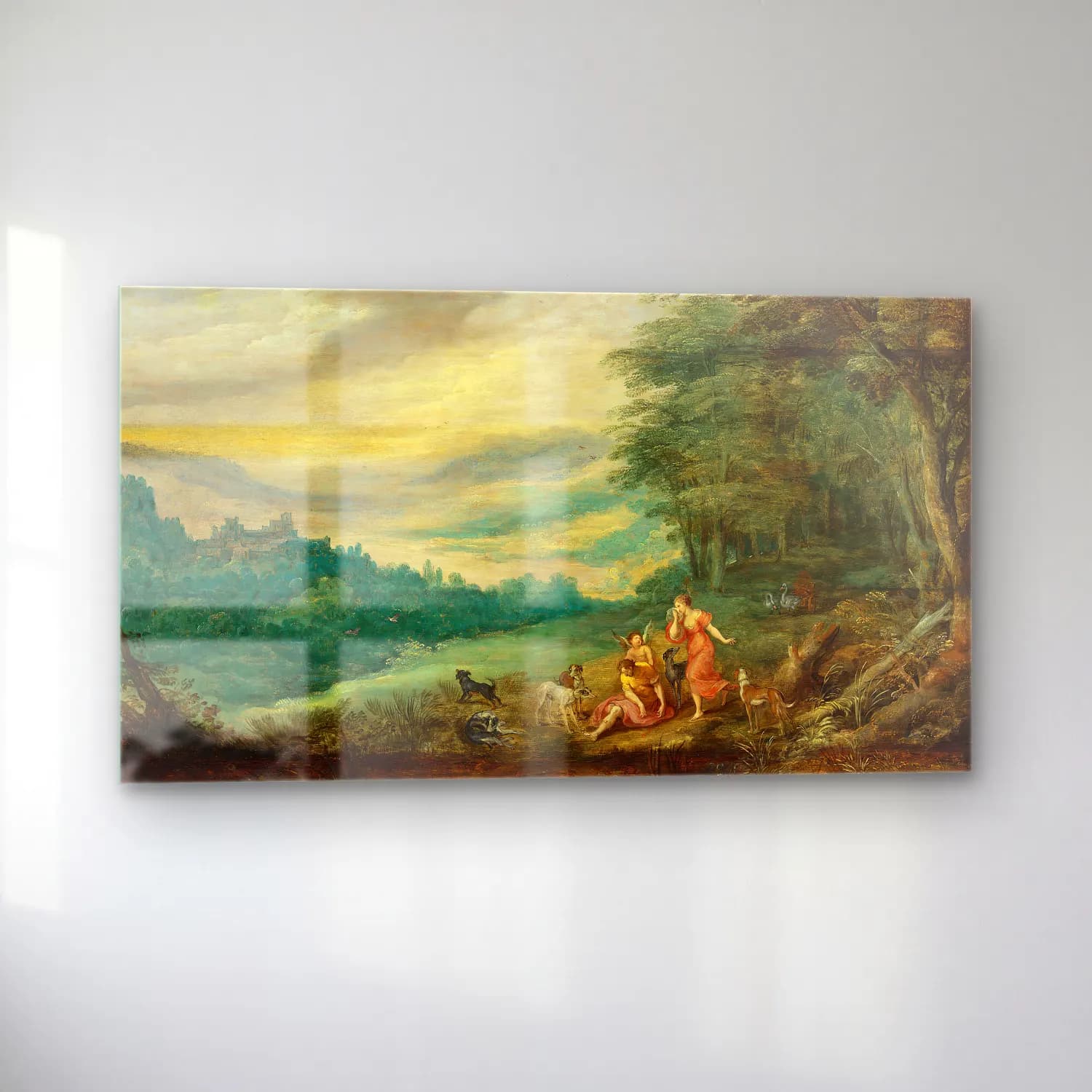 Joos de Momper – Venus Mourning Adonis In A Panoramic Wooded Landscape cam tablo — sol açıdan görünüm