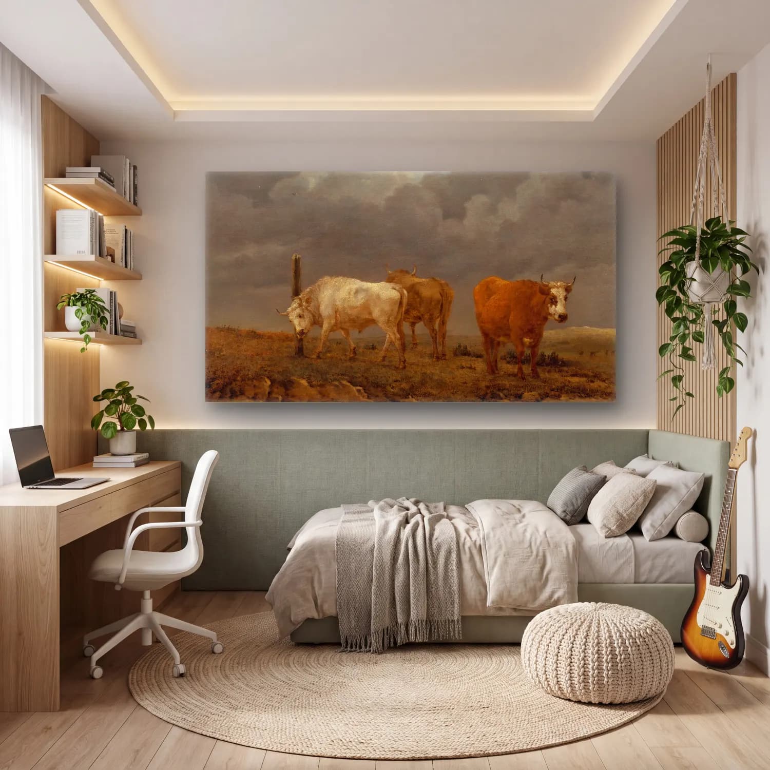 Karel Dujardin – A landscape with cattle cam tablo — genç odasında