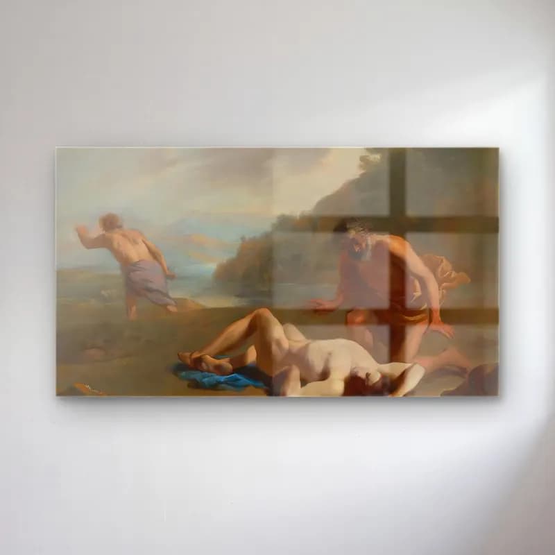 Karel Dujardin – Cain And Abel cam tablo — Karel Dujardin – Cain And Abel — yağlı boya mitolojik sahne