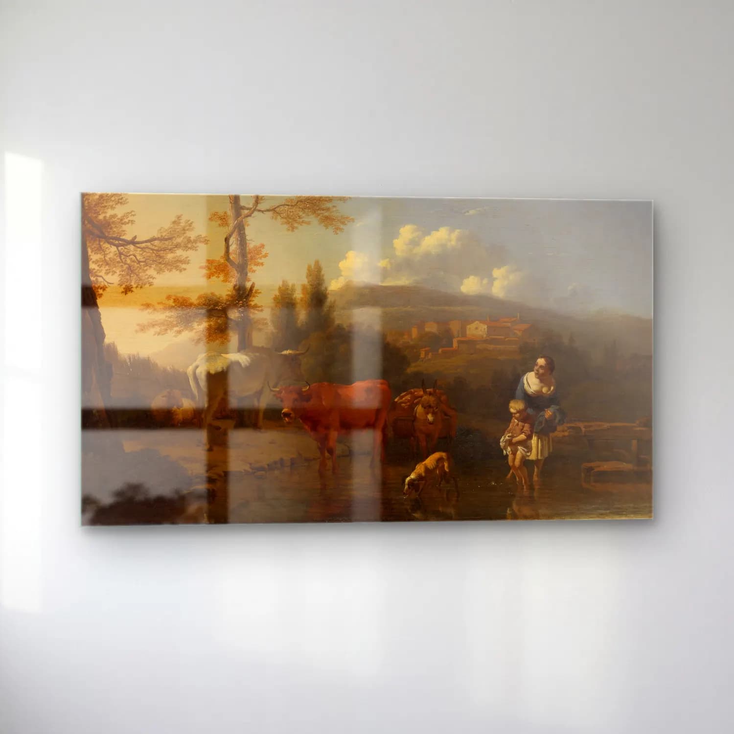 Karel Dujardin – Italian Landscape cam tablo — sol açıdan görünüm