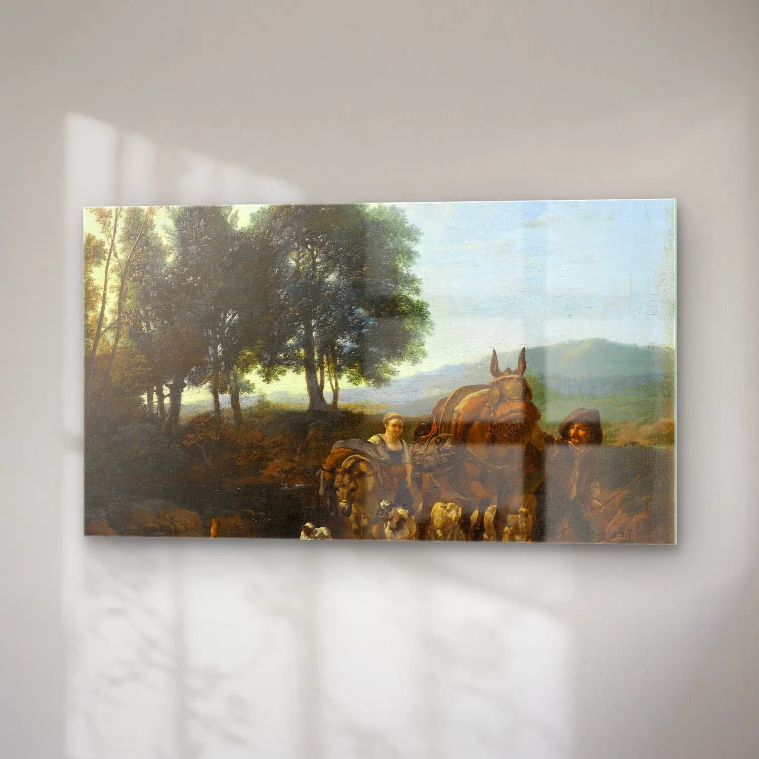 Karel Dujardin – Landscape with Mule Driver cam tablo — sağ açıdan görünüm