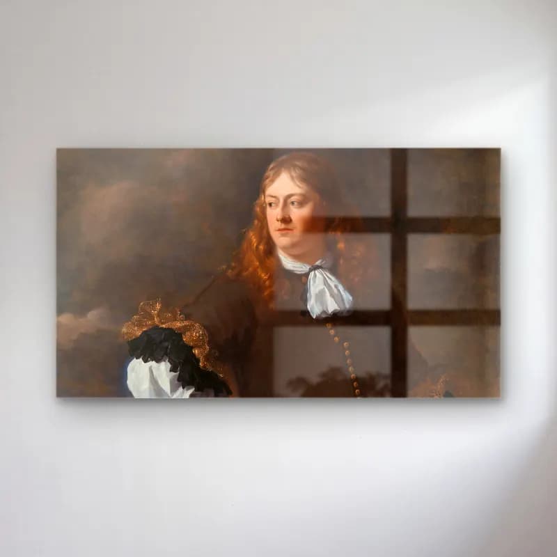 Karel Dujardin – Portrait of a Man cam tablo — Karel Dujardin – Portrait of a Man — yağlı boya erkek portresi