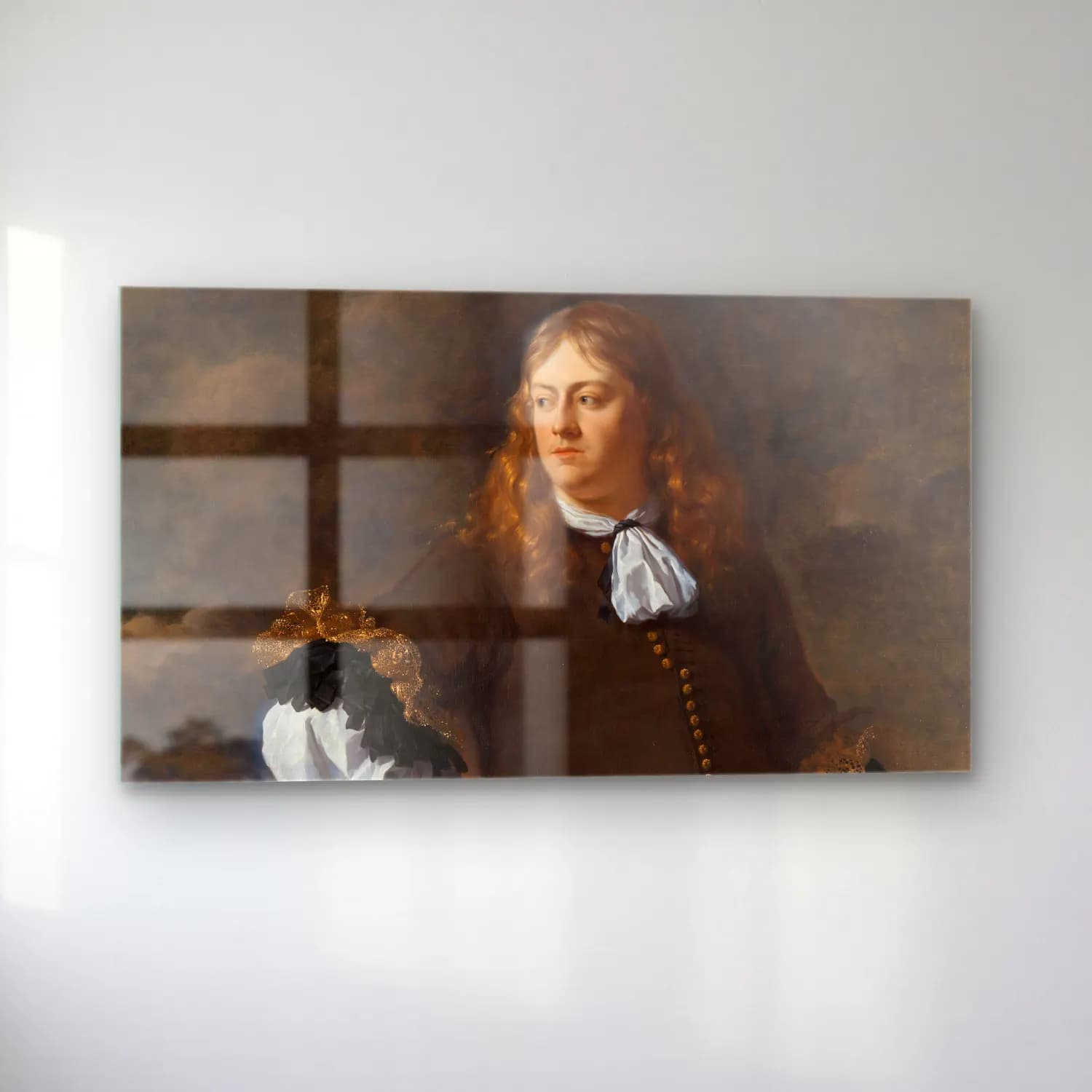 Karel Dujardin – Portrait of a Man cam tablo — sol açıdan görünüm