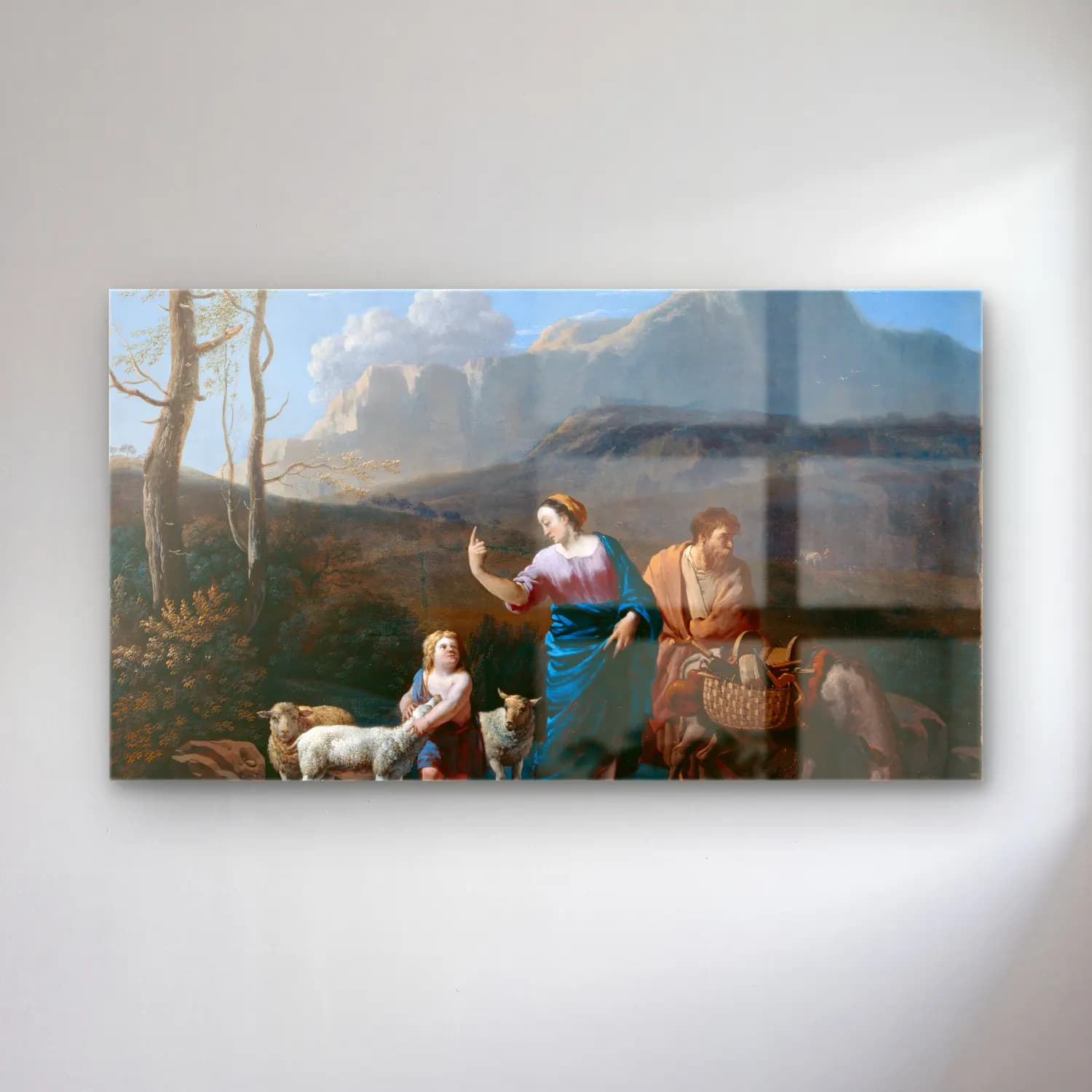 Karel Dujardin – Return of the Holy Family from Egypt cam tablo — Karel Dujardin – Return of the Holy Family from Egypt — yağlı boya dini sahne