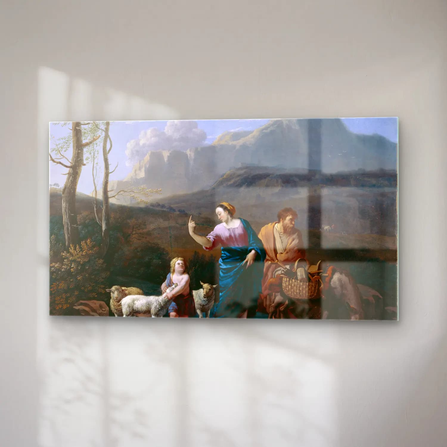 Karel Dujardin – Return of the Holy Family from Egypt cam tablo — sağ açıdan görünüm