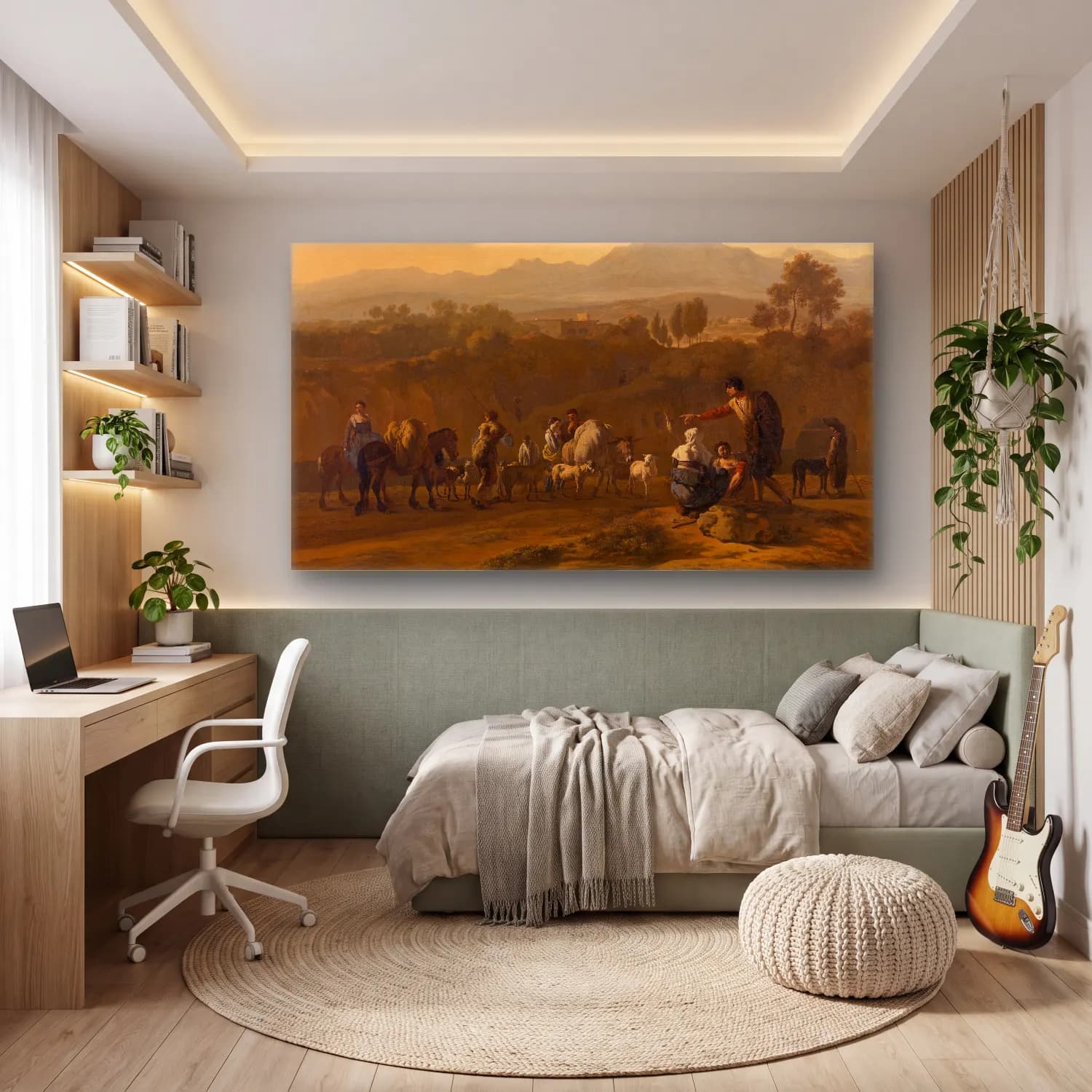 Karel Dujardin – Roman Campagna cam tablo — genç odasında