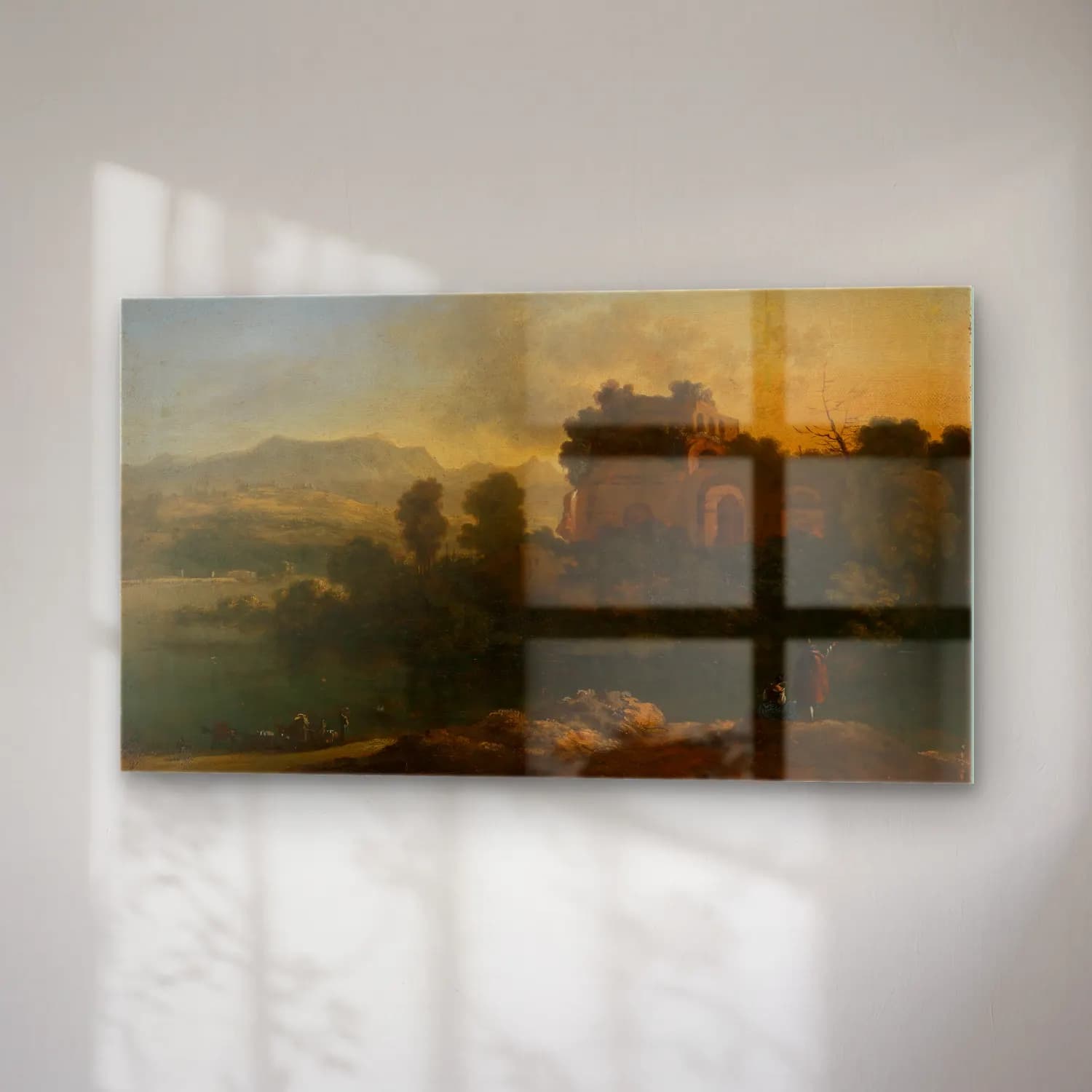 Karel Dujardin – Südliche Landschaft mit Ruine (after 1675) cam tablo — sağ açıdan görünüm