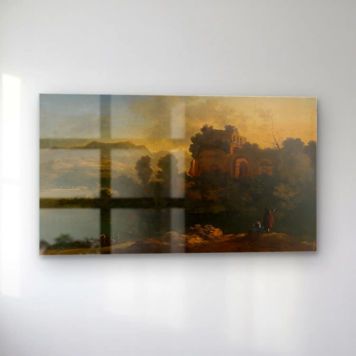 Karel Dujardin – Südliche Landschaft mit Ruine (after 1675) cam tablo — sol açıdan görünüm