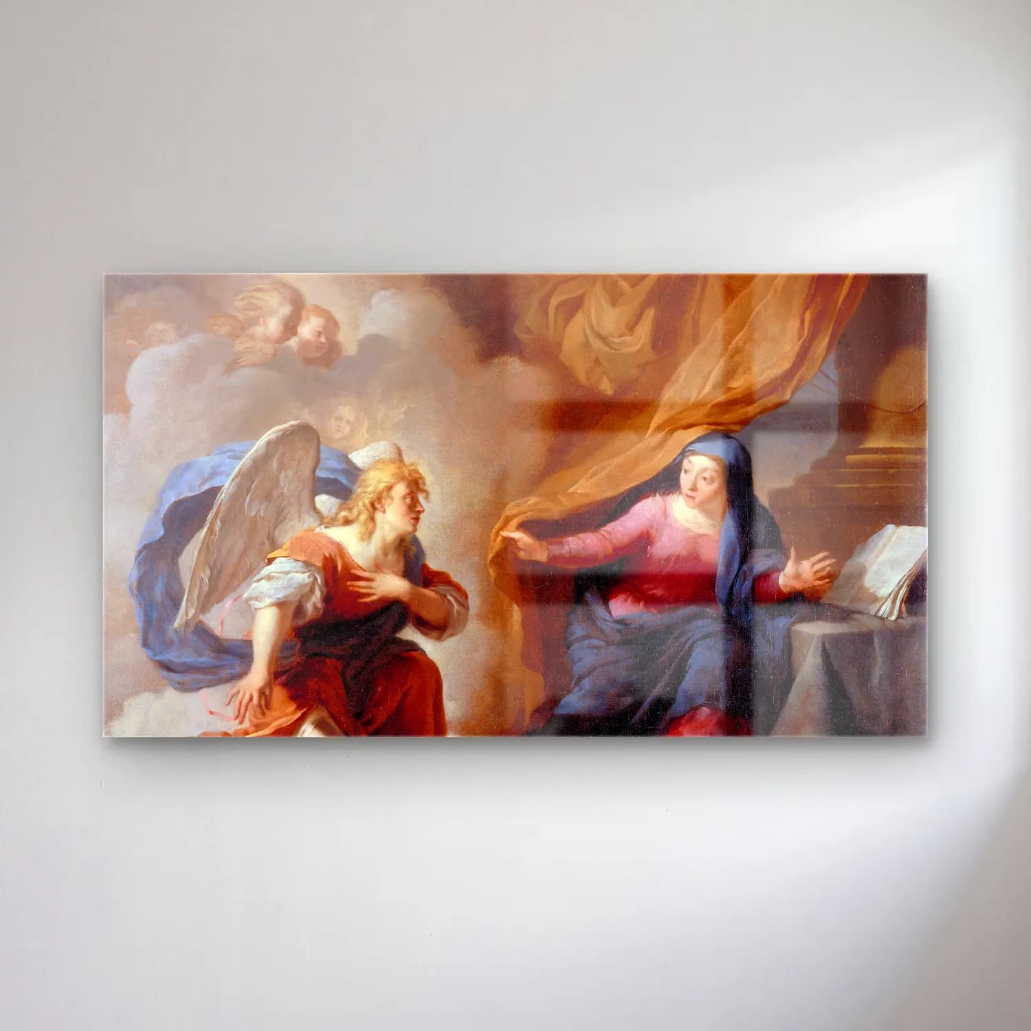 Karel Dujardin – The Annunciation cam tablo — Karel Dujardin – The Annunciation — yağlı boya dini sahne