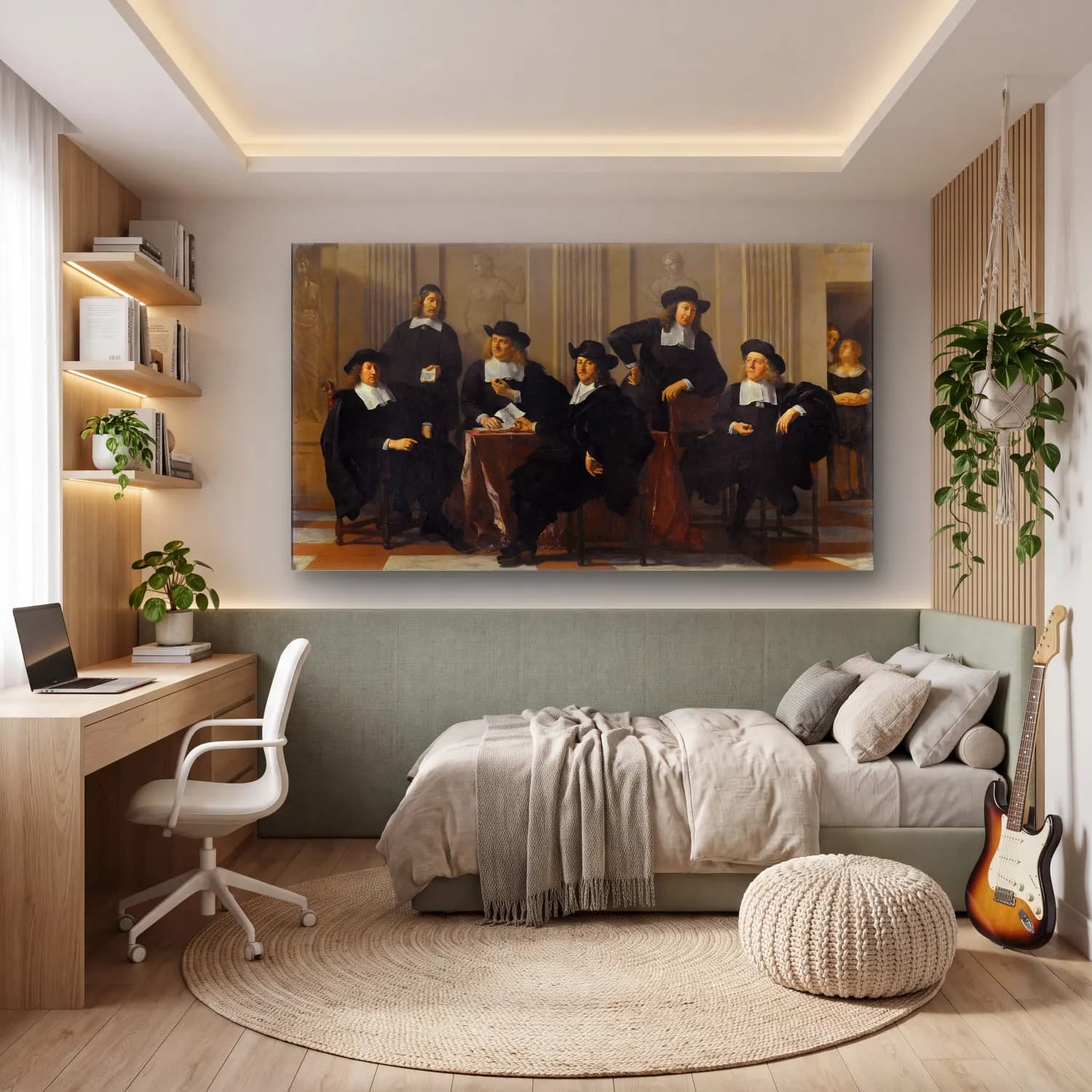 Karel Dujardin – The Regents of the Spinhuis and Nieuwe Werkhuis, Amsterdam cam tablo — genç odasında