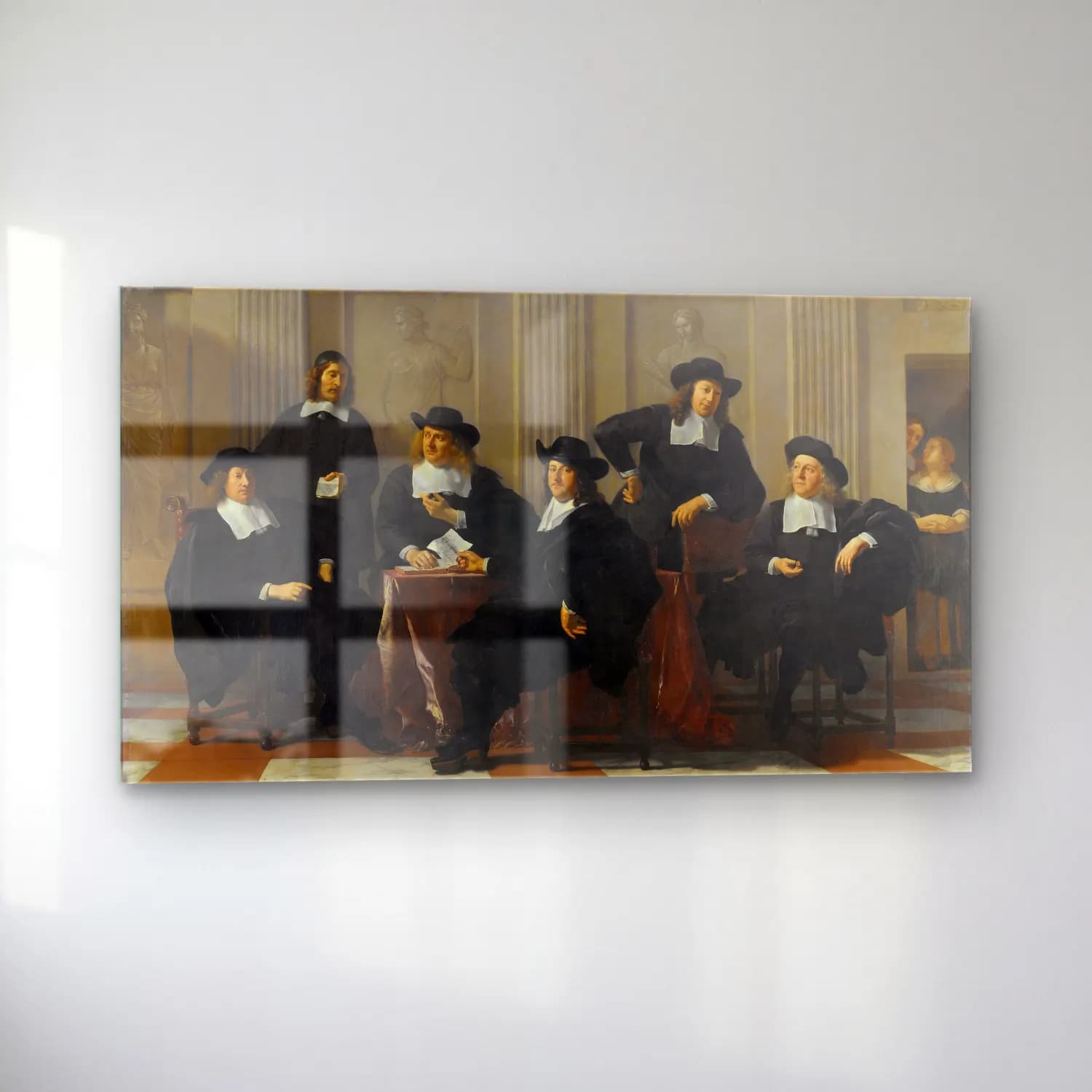 Karel Dujardin – The Regents of the Spinhuis and Nieuwe Werkhuis, Amsterdam cam tablo — sol açıdan görünüm