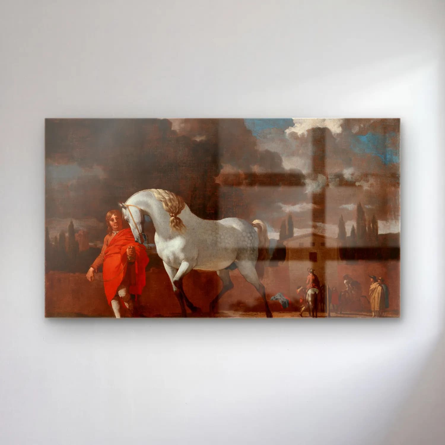 Karel Dujardin – The Riding School cam tablo — Karel Dujardin – The Riding School — yağlı boya atlı