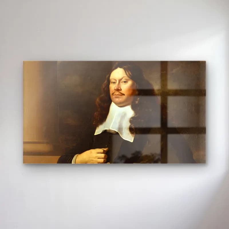Karel Dujardin – Van Huteren, Governor of Batavia cam tablo — Karel Dujardin – Van Huteren, Governor of Batavia — yağlı boya erkek portresi