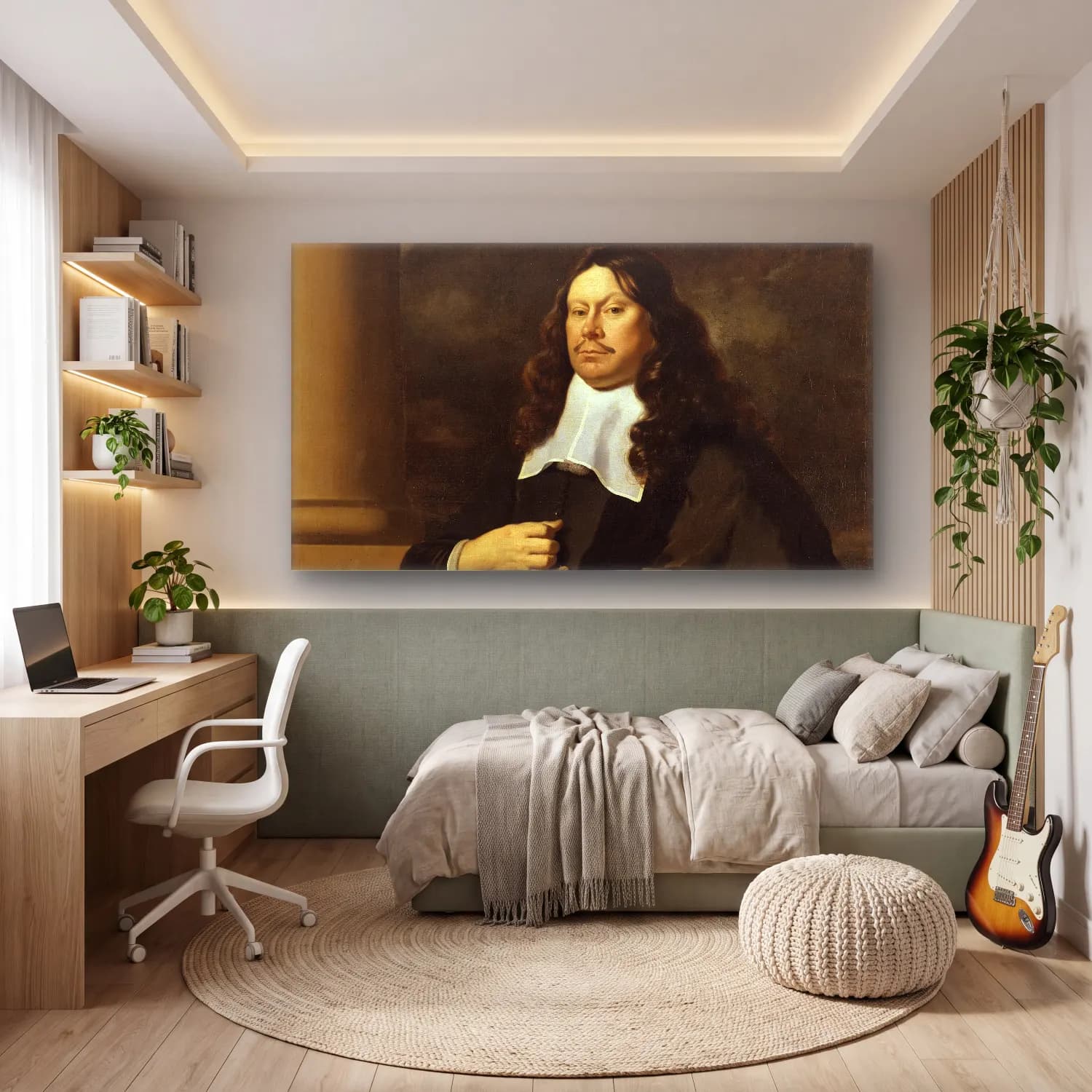 Karel Dujardin – Van Huteren, Governor of Batavia cam tablo — genç odasında