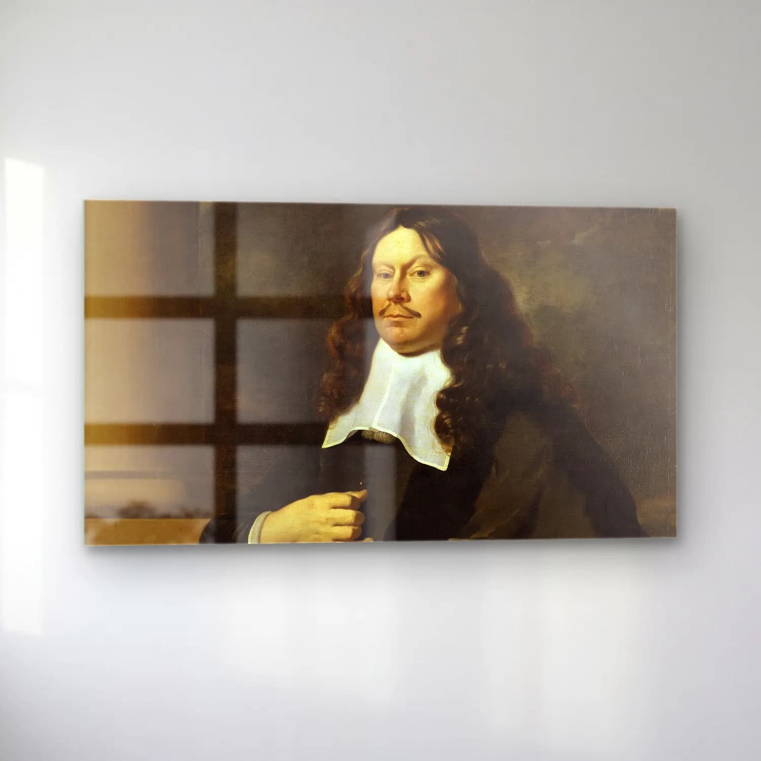 Karel Dujardin – Van Huteren, Governor of Batavia cam tablo — sol açıdan görünüm