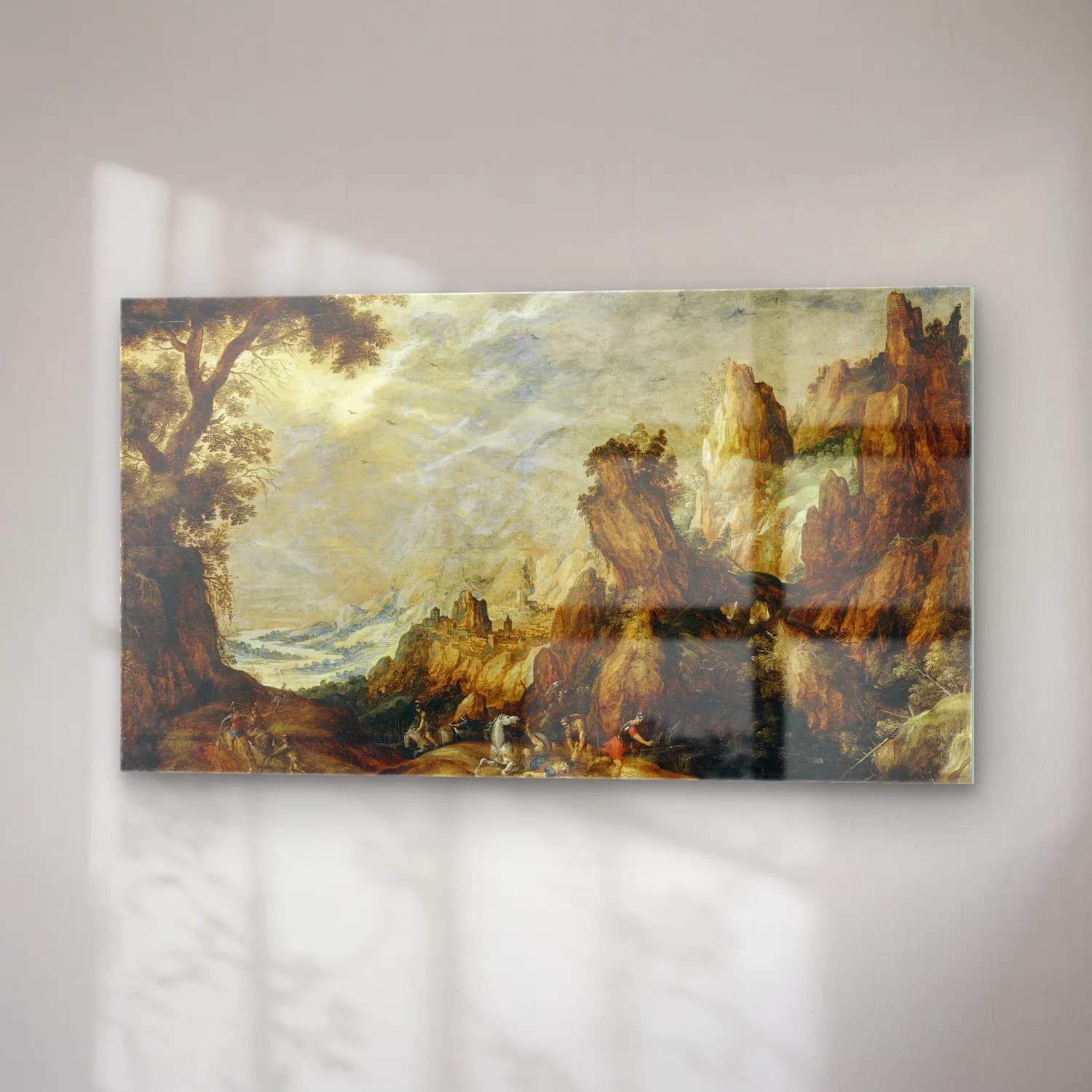 Kerstiaen de Keuninck – Landscape with Conversion of Saint Paul cam tablo — sağ açıdan görünüm