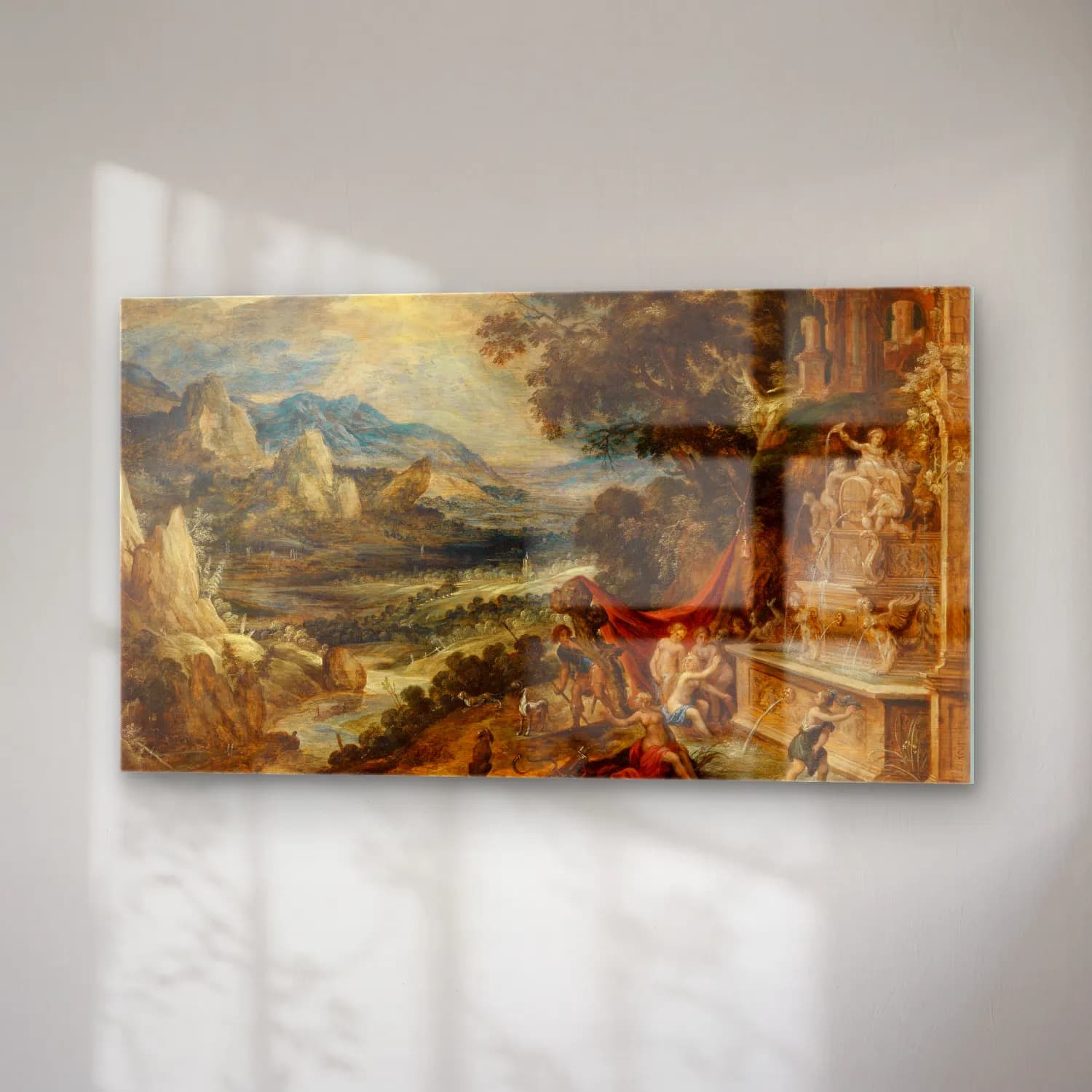 Kerstiaen de Keuninck – Landscape with Diana and Actaeon cam tablo — sağ açıdan görünüm