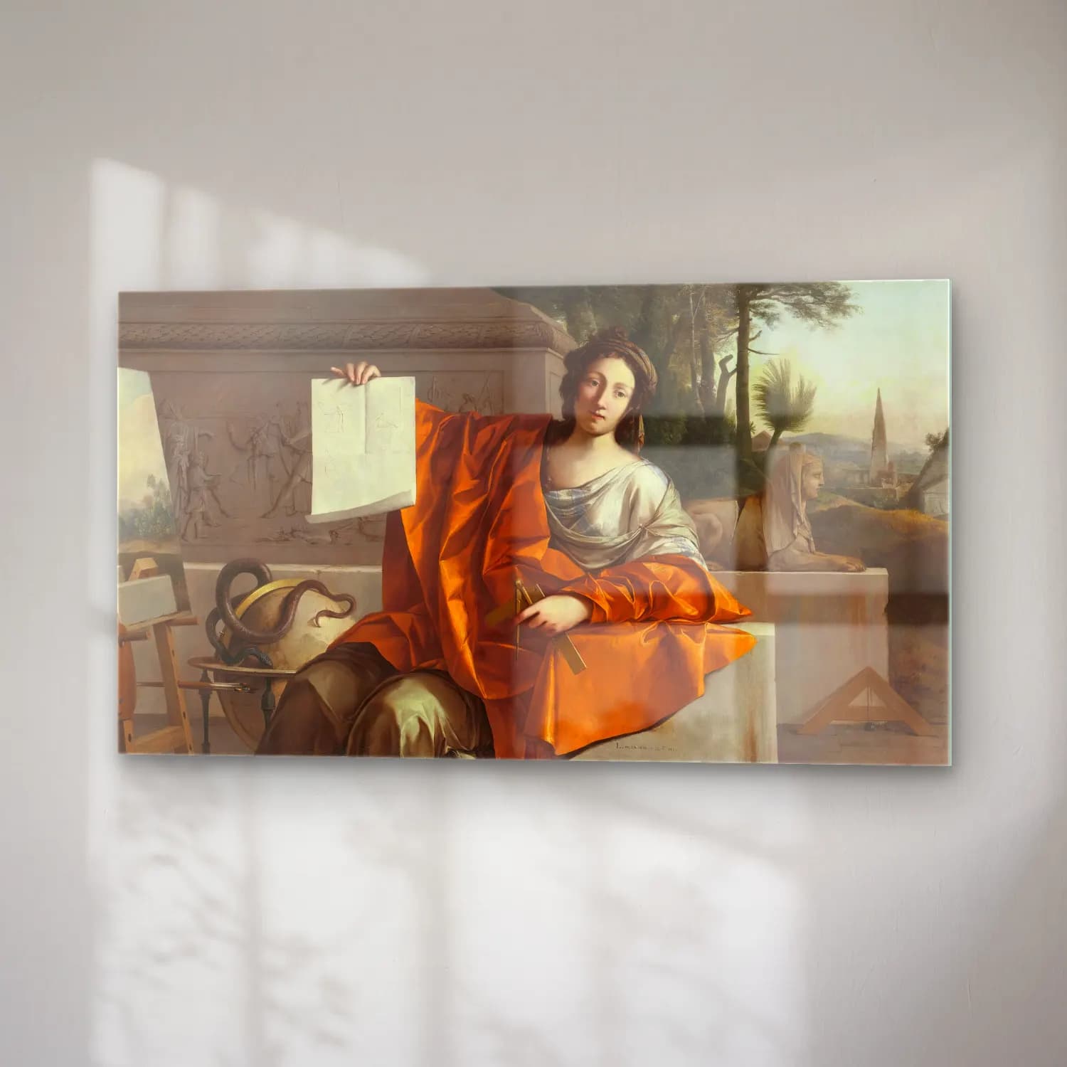 Laurent de la Hyre – Laurent de la Hyre - Allegory Of Geometry cam tablo — sağ açıdan görünüm