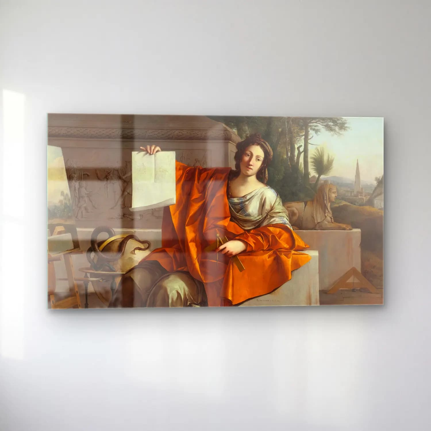 Laurent de la Hyre – Laurent de la Hyre - Allegory Of Geometry cam tablo — sol açıdan görünüm
