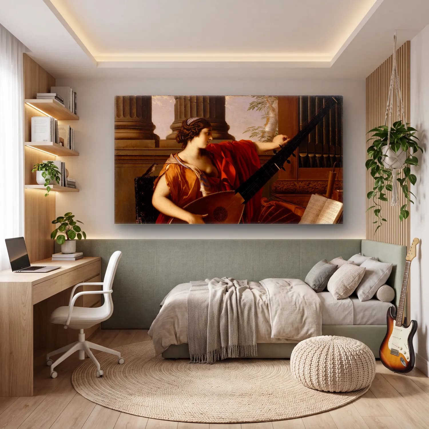 Laurent de la Hyre – Laurent de la Hyre - Allegory of Music cam tablo — genç odasında