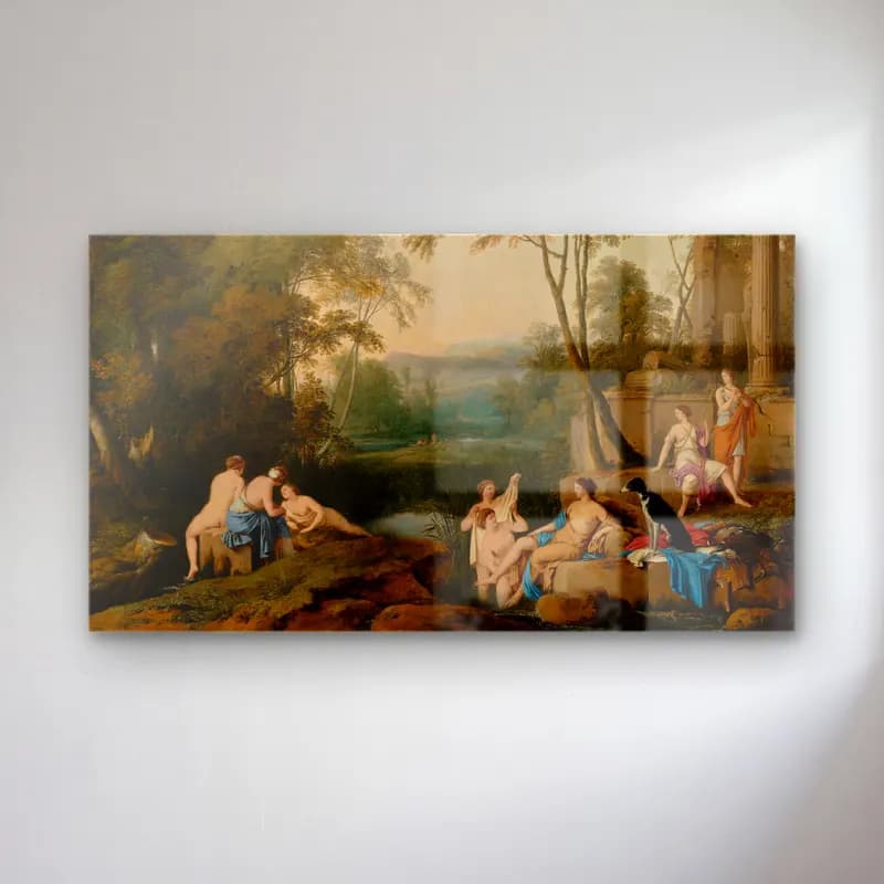 Laurent de la Hyre – Laurent de la Hyre - Diana and Her Nymphs in a Landscape cam tablo — Laurent de la Hyre – Laurent de la Hyre - Diana and Her Nymphs in a Landscape — yağlı boya mitolojik sahne