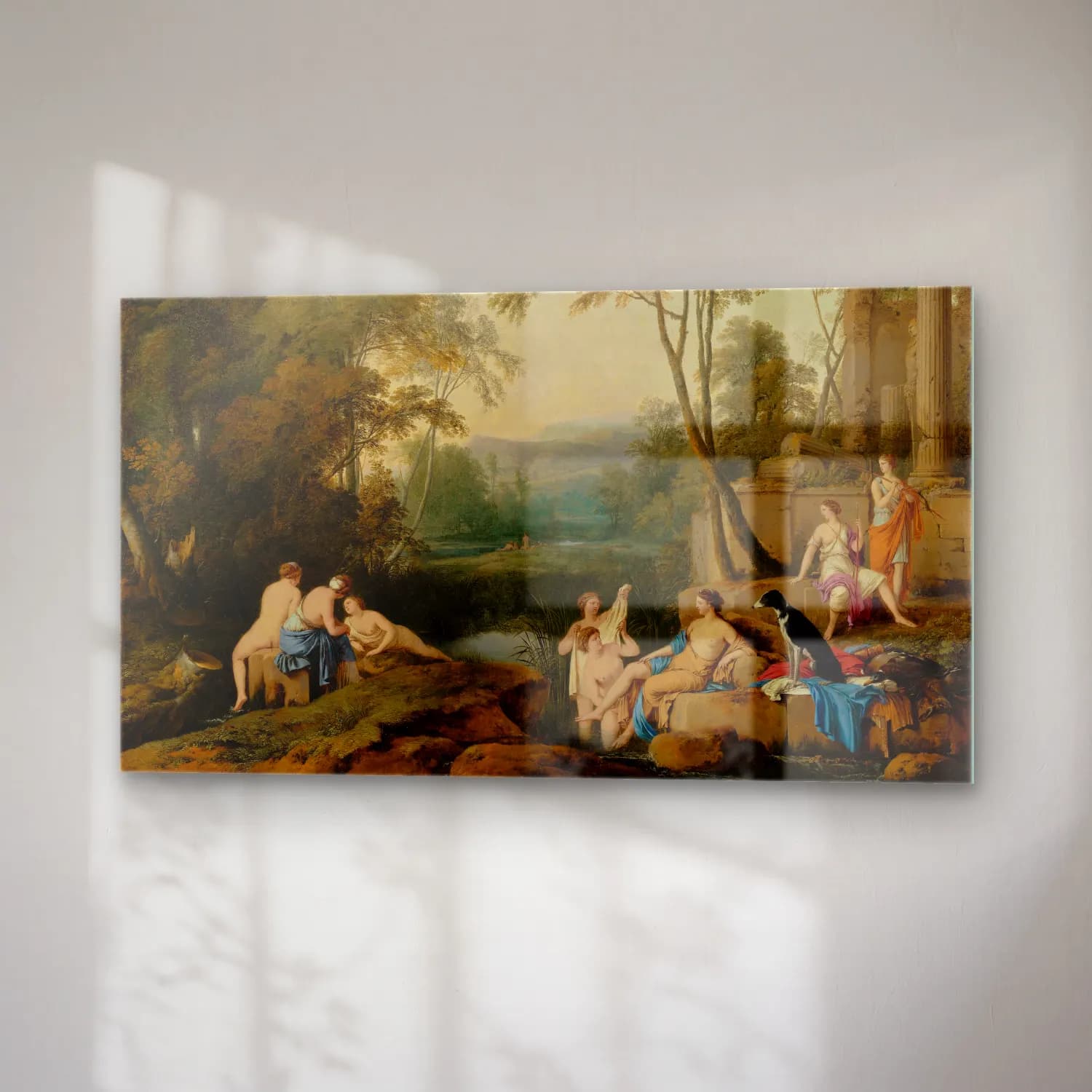 Laurent de la Hyre – Laurent de la Hyre - Diana and Her Nymphs in a Landscape cam tablo — sağ açıdan görünüm
